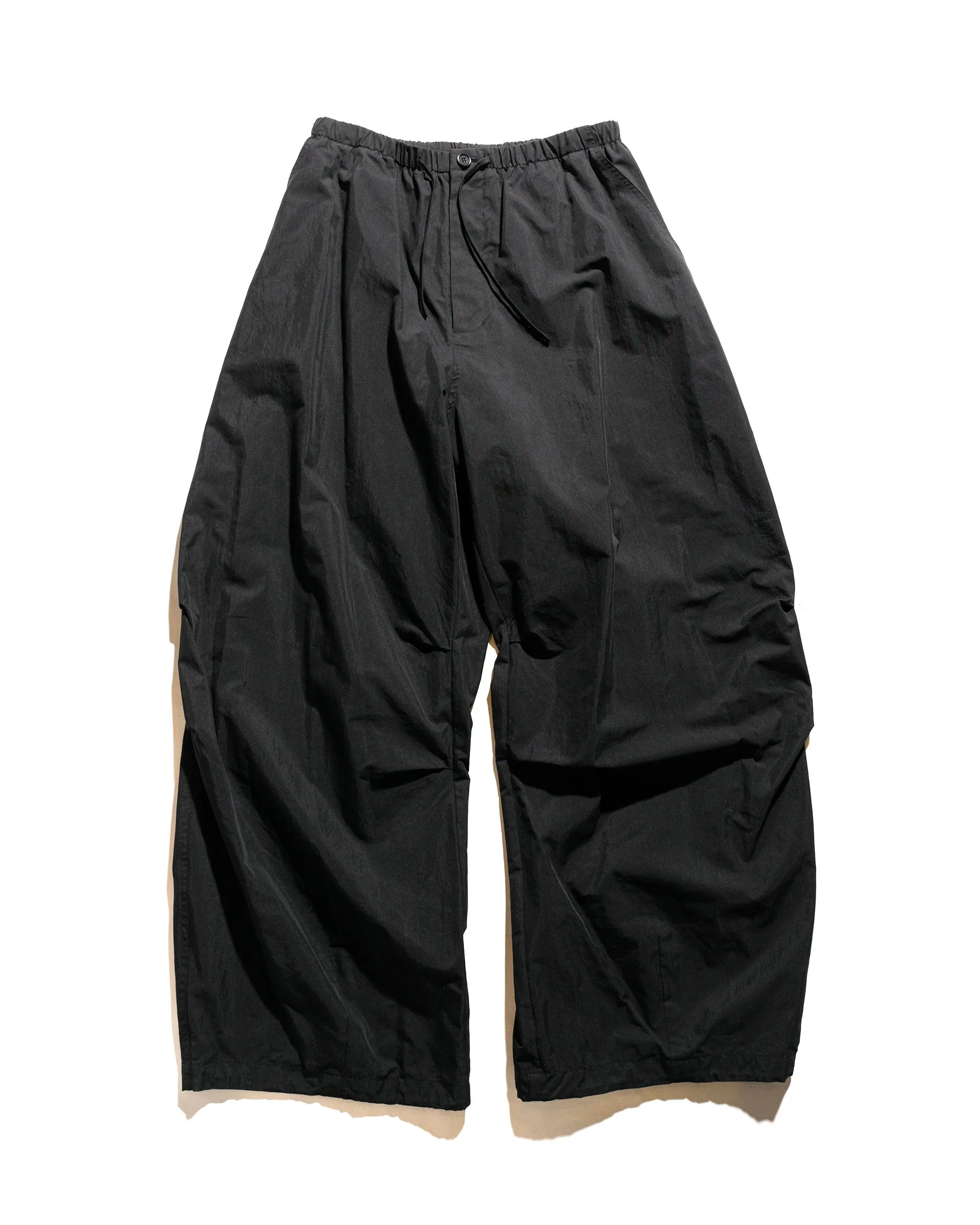 Amomento Drawstring Wide Fatigue Pants Black sold by Lost & Found