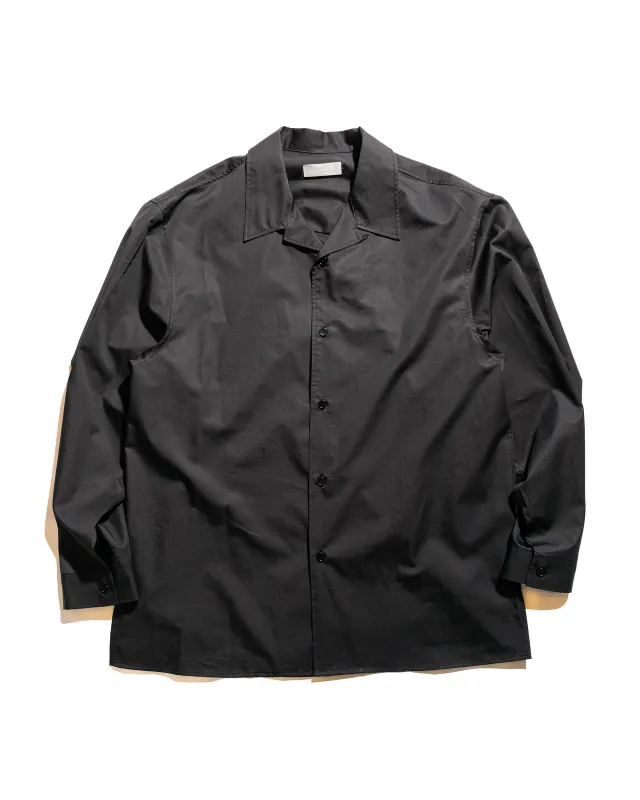 Amomento Open Collar Shirts Black sold by Lost & Found