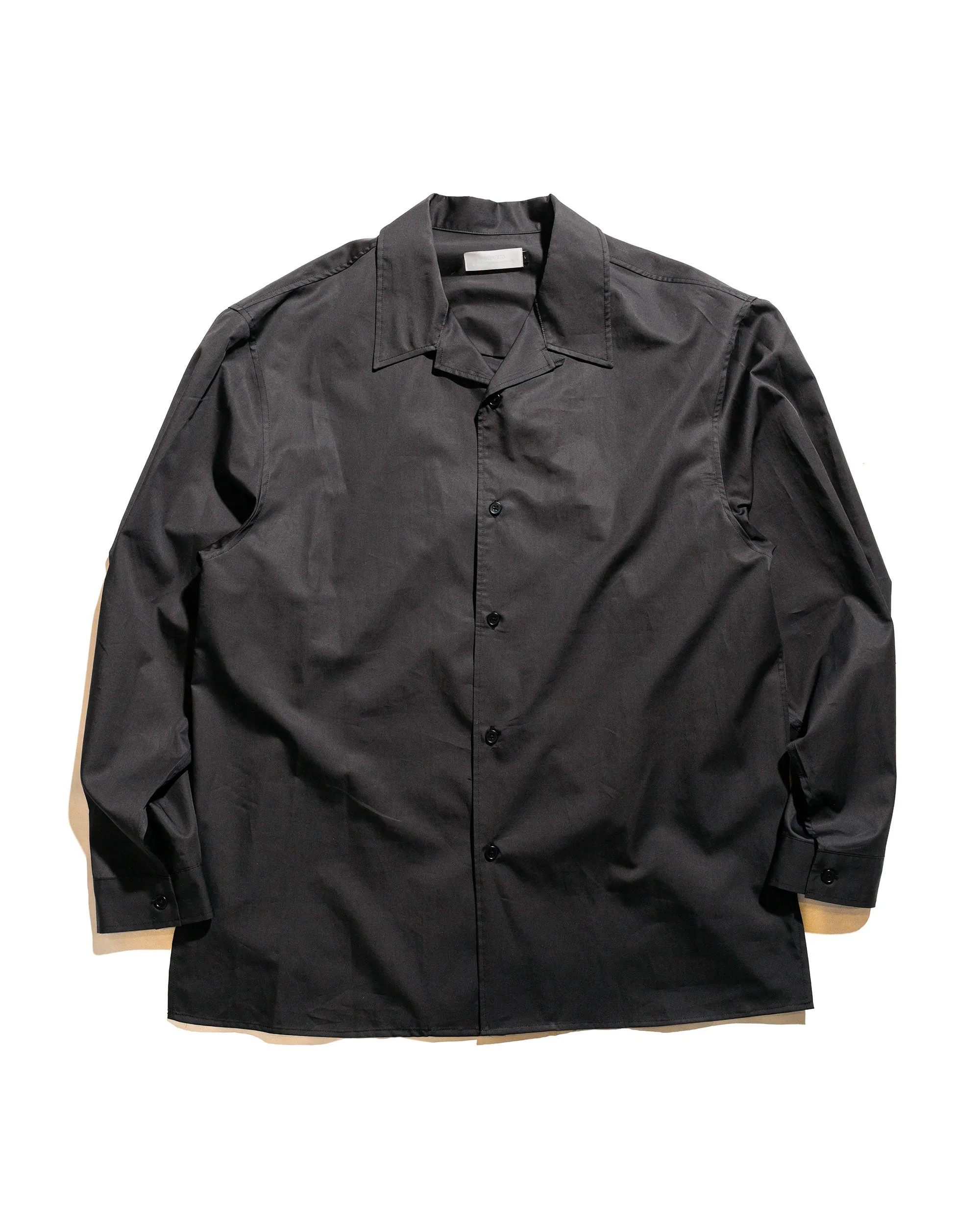 Amomento Open Collar Shirts Black sold by Lost & Found