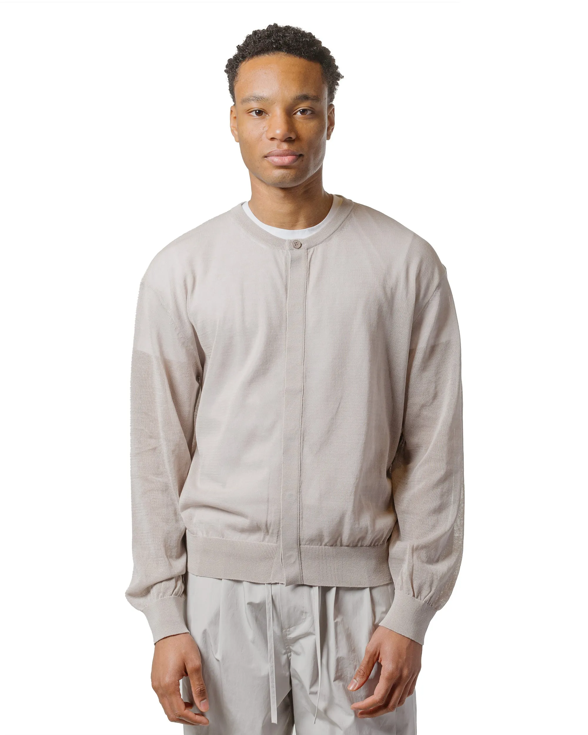 Amomento Sheer Round Cardigan Grey sold by Lost & Found product image thumbnail 2