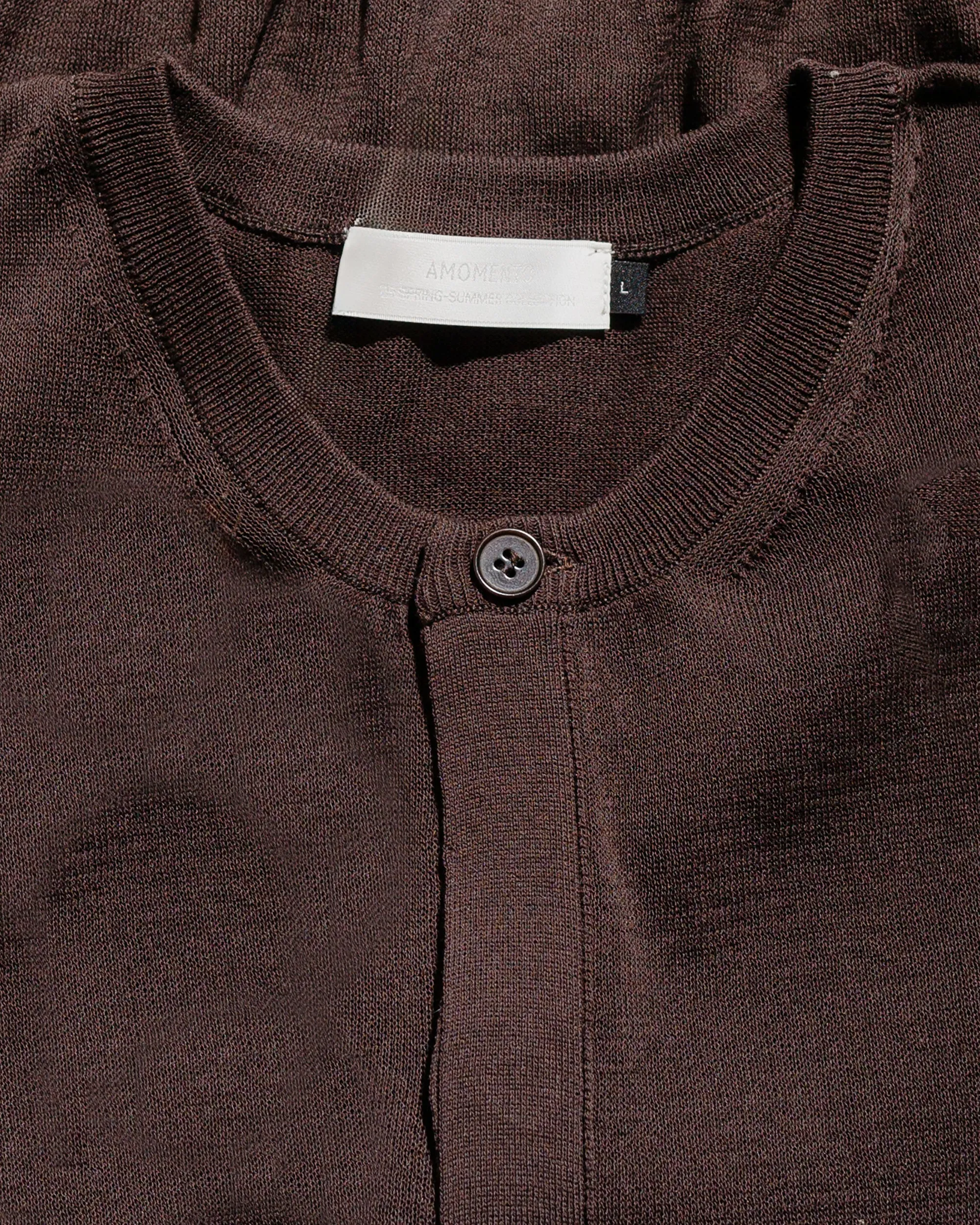 Amomento Sheer Round Cardigan Dark Brown sold by Lost & Found product image thumbnail 5