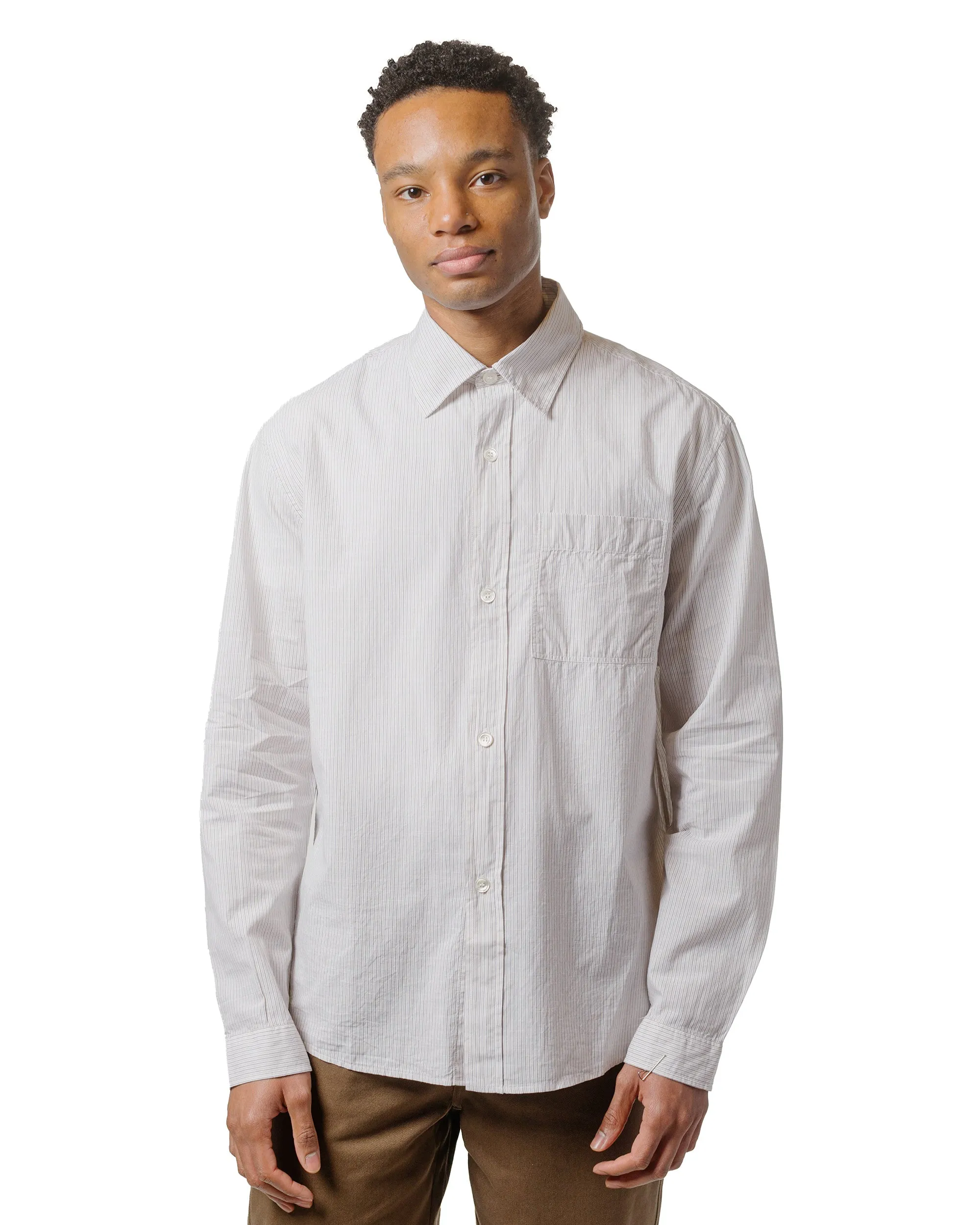 Another Aspect Another Shirt 4.0 Beige/Brown Stripe sold by Lost & Found product image thumbnail 2
