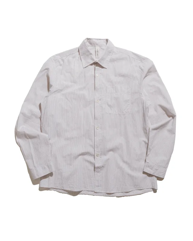 Another Aspect Another Shirt 4.0 Beige/Brown Stripe sold by Lost & Found