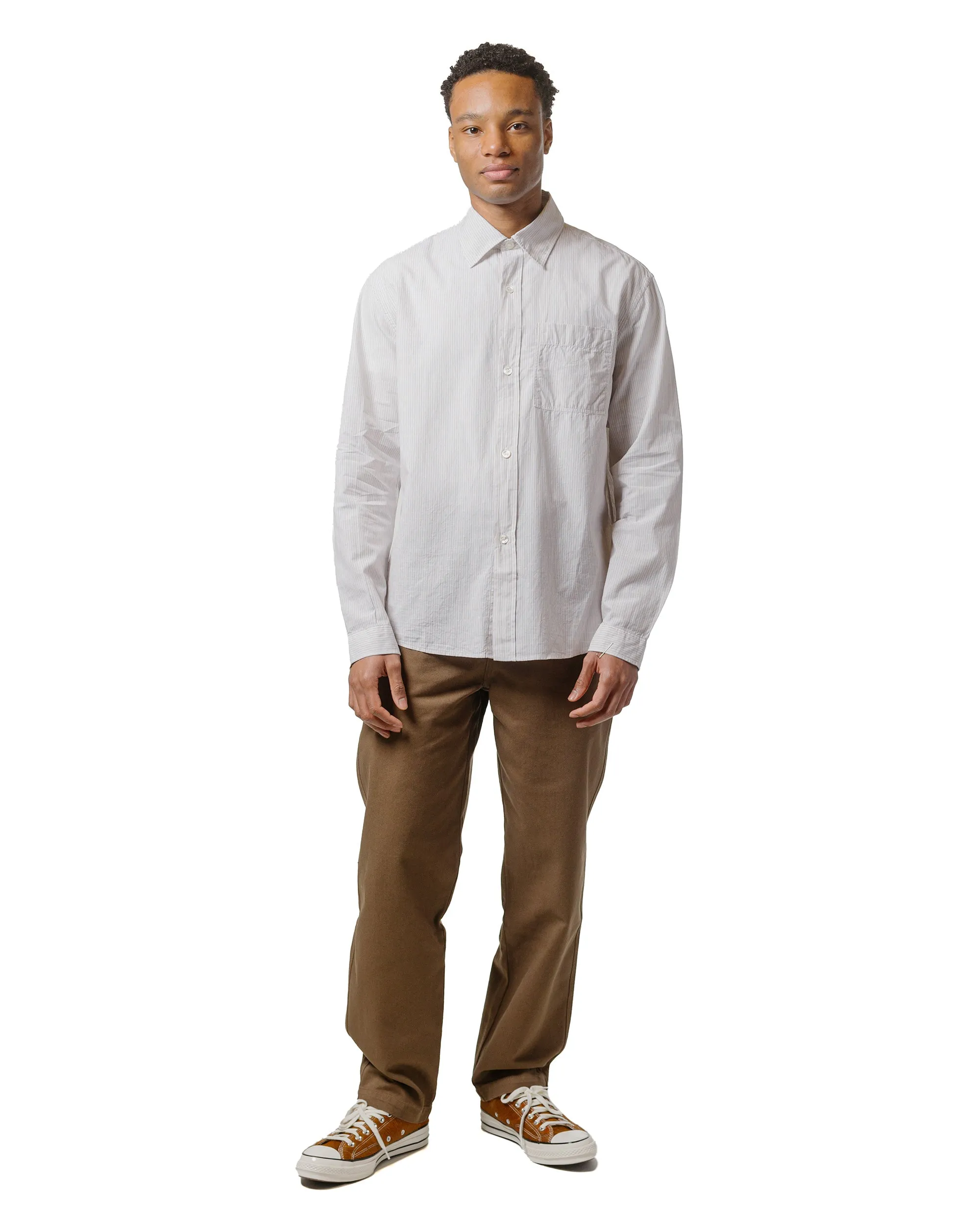 Another Aspect Another Shirt 4.0 Beige/Brown Stripe sold by Lost & Found product image thumbnail 4