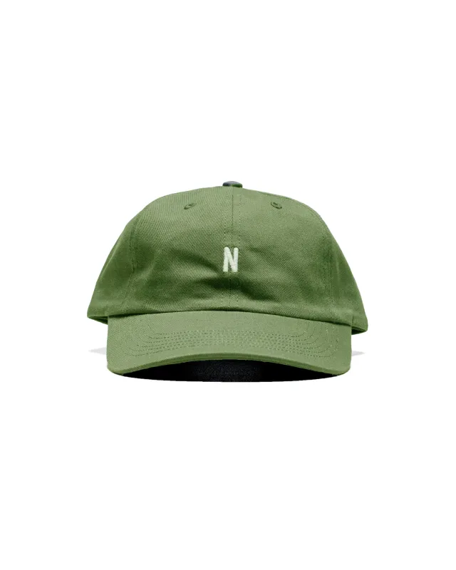 Norse Projects Twill Sports Cap Moss Green sold by Lost & Found