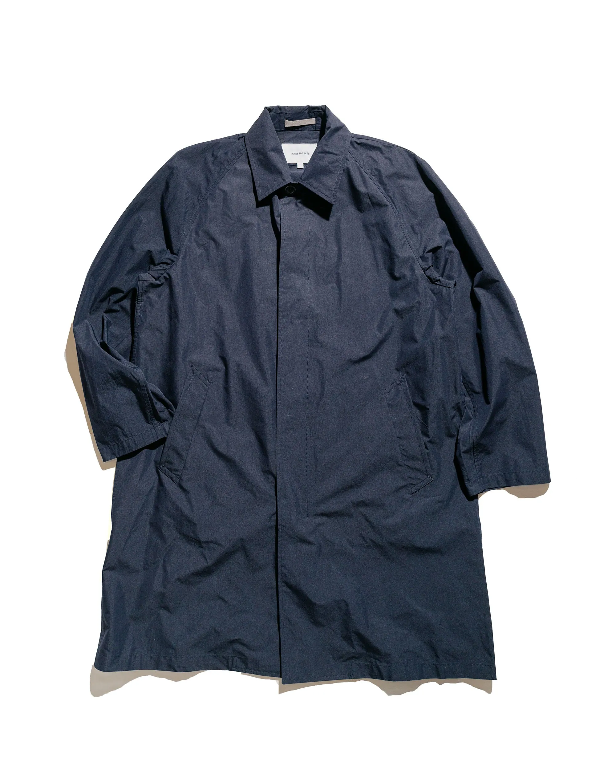Norse Projects Vargo Tech Poplin Mac Dark Navy sold by Lost & Found
