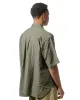 Norse Projects Ole Oversized Striped SS Shirt Moss Green sold by Lost & Found