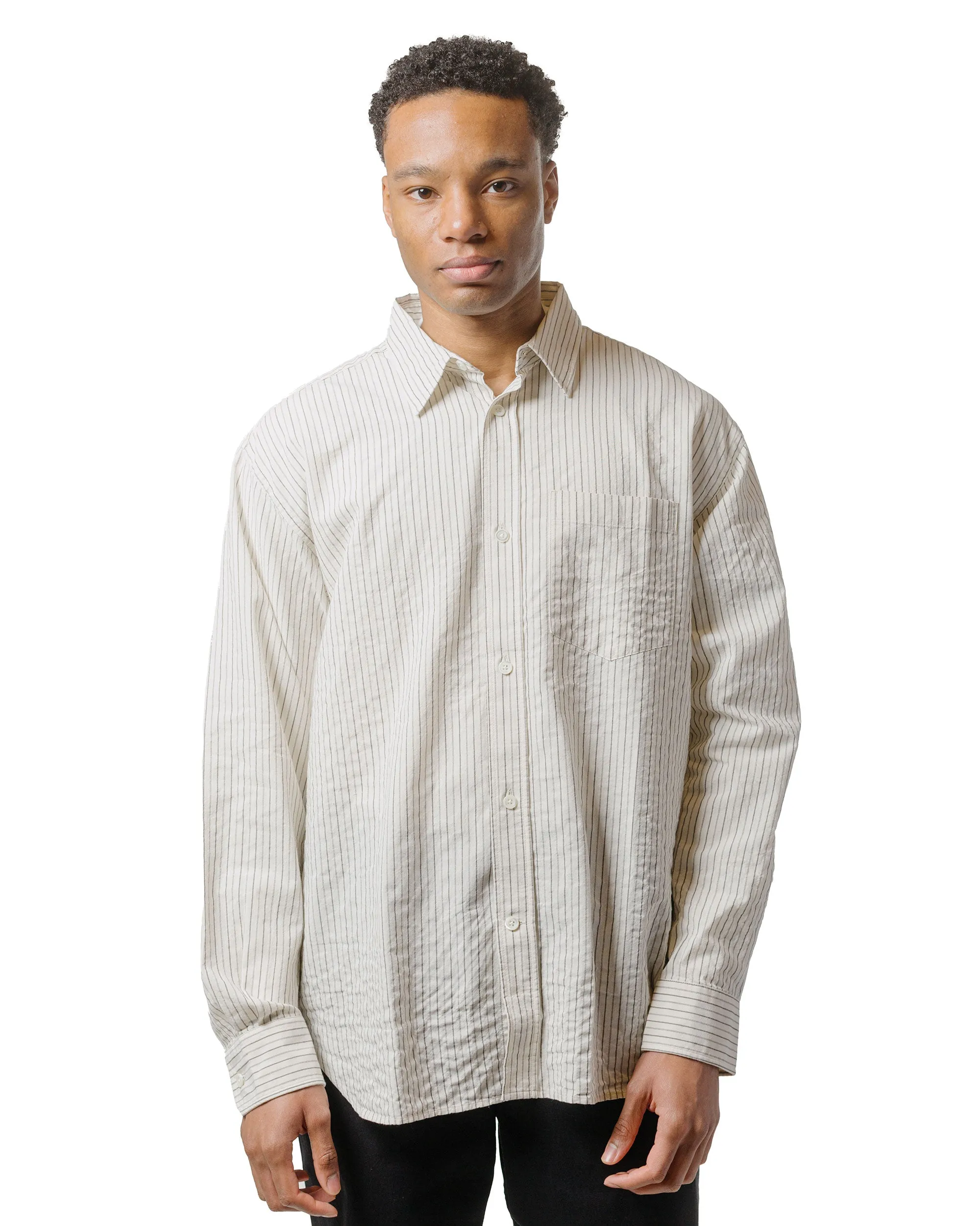 Norse Projects Mo Oversized Striped Shirt Chestnut sold by Lost & Found product image thumbnail 2