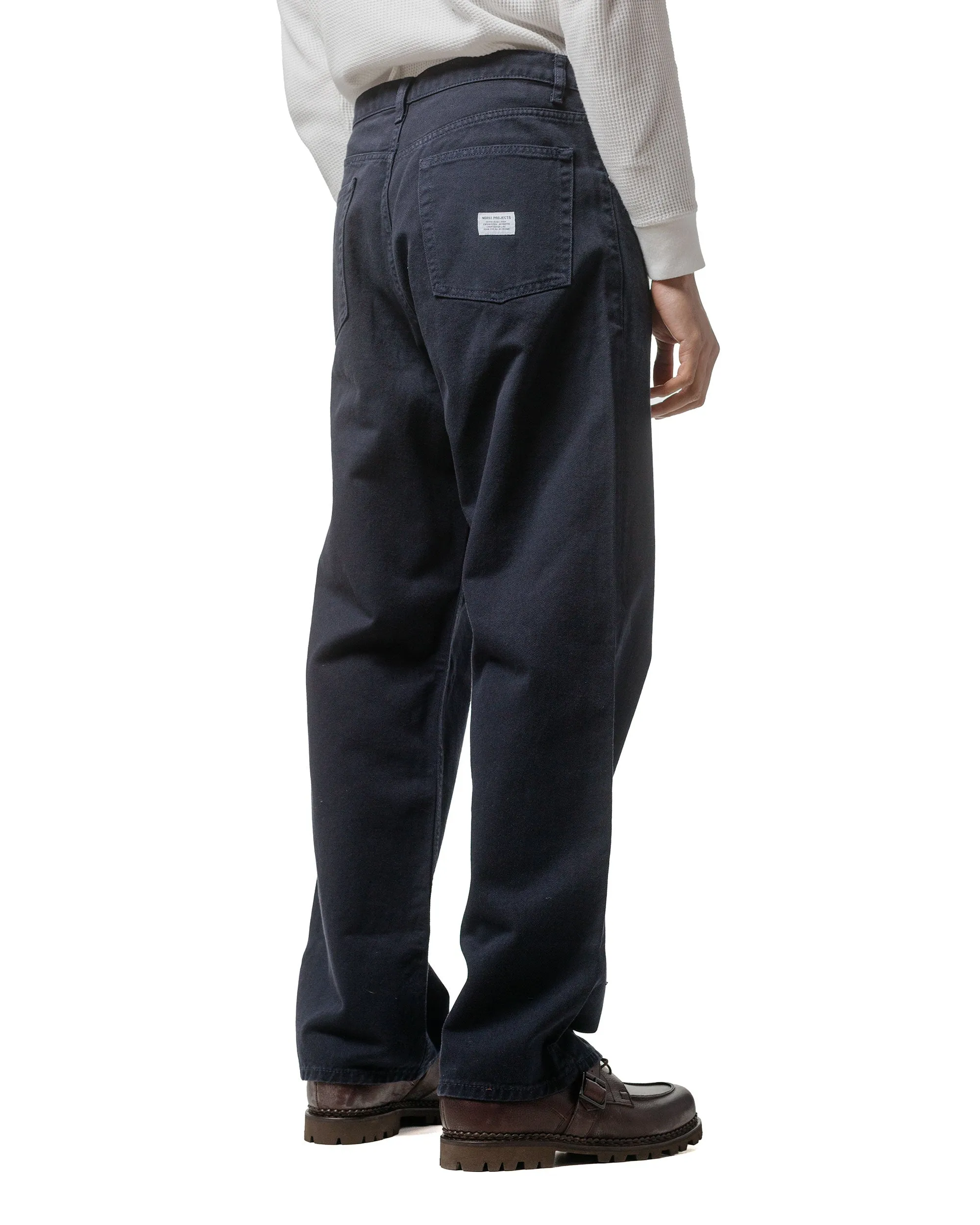 Norse Projects Mogens Relaxed 5 Pocket Heavy Twill Dark Navy sold by Lost & Found product image thumbnail 3