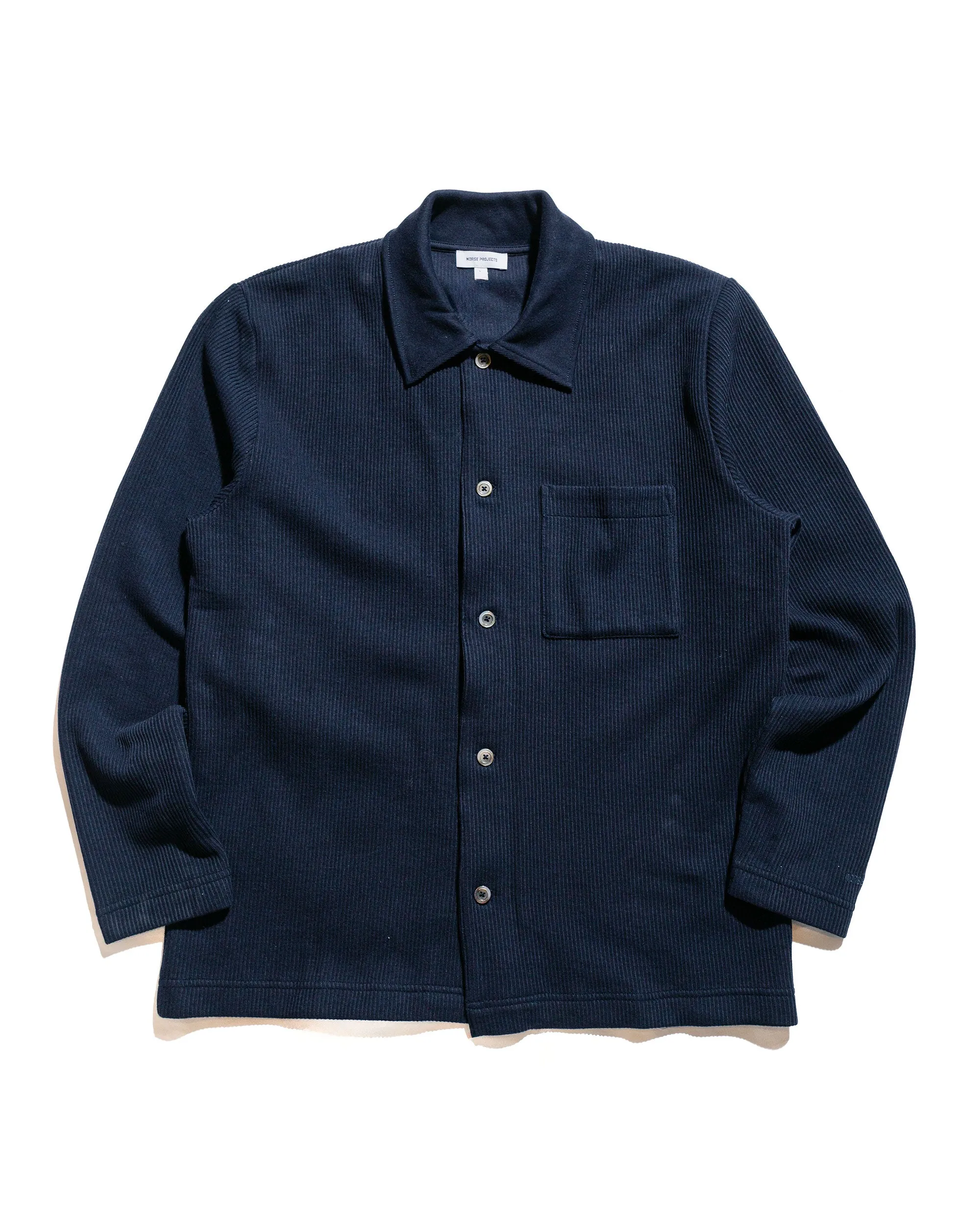 Norse Projects Jorn Double Face Overshirt Dark Navy sold by Lost & Found