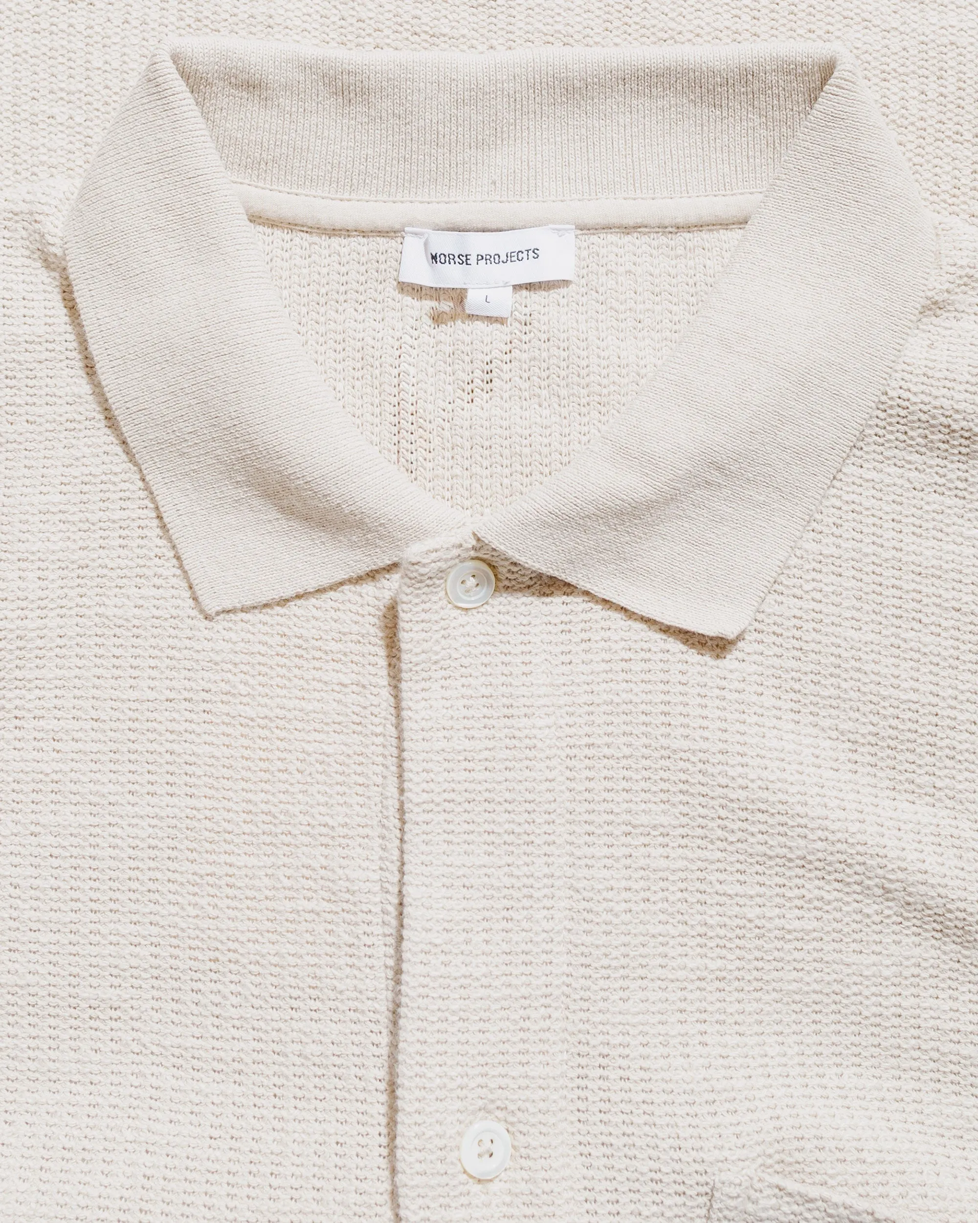 Norse Projects Gustav Crochet Jersey Shirt Oatmeal sold by Lost & Found product image thumbnail 5