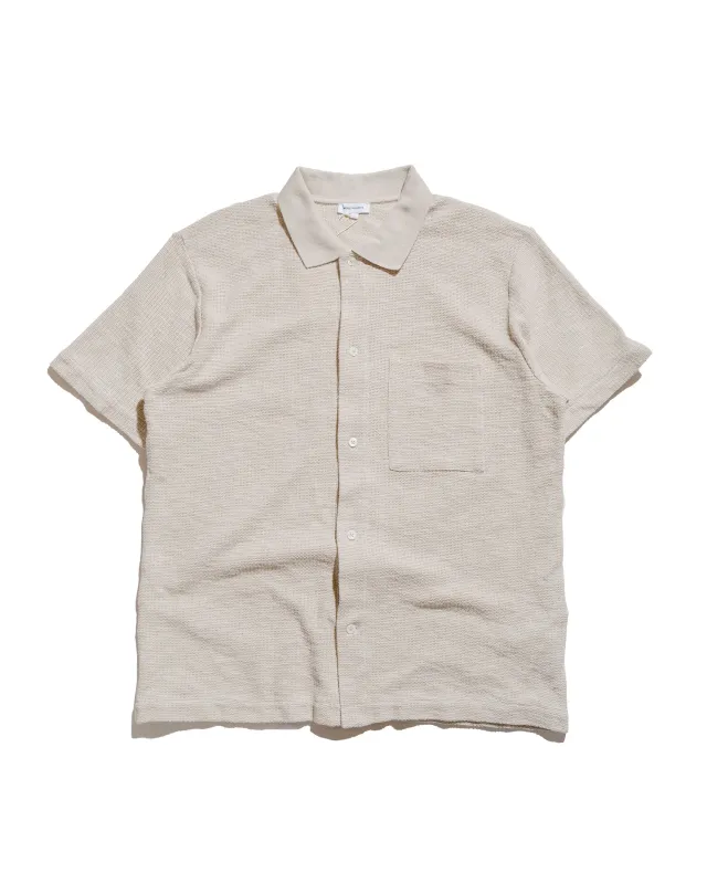Norse Projects Gustav Crochet Jersey Shirt Oatmeal sold by Lost & Found