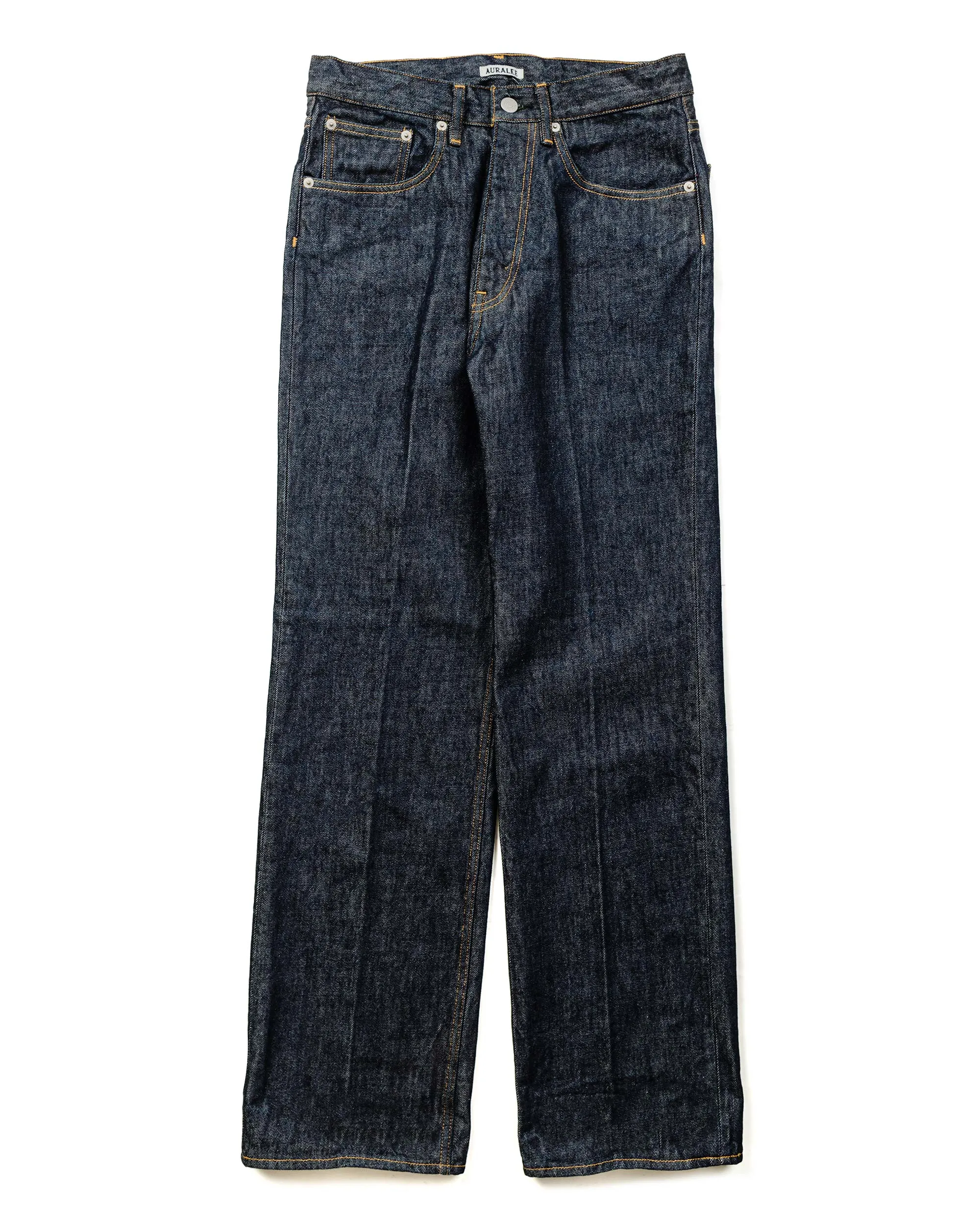 Auralee Hard Twist Denim 5P Pants Indigo sold by Lost & Found