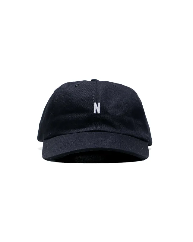 Norse Projects Twill Sports Cap Dark Navy sold by Lost & Found