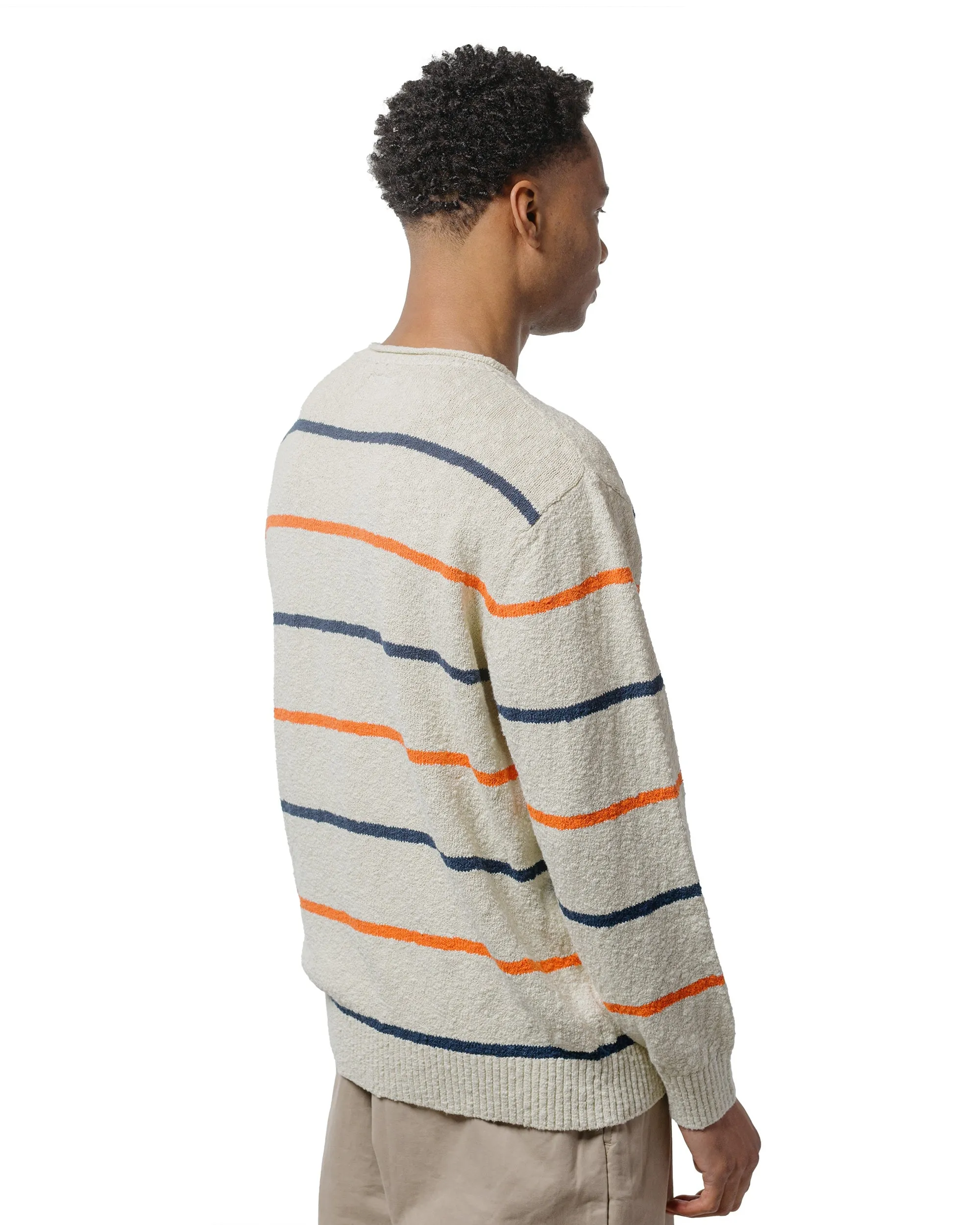 Beams Plus Sperry Top-Sider Crew Cotton Linen Slab Stripe White sold by Lost & Found product image thumbnail 3
