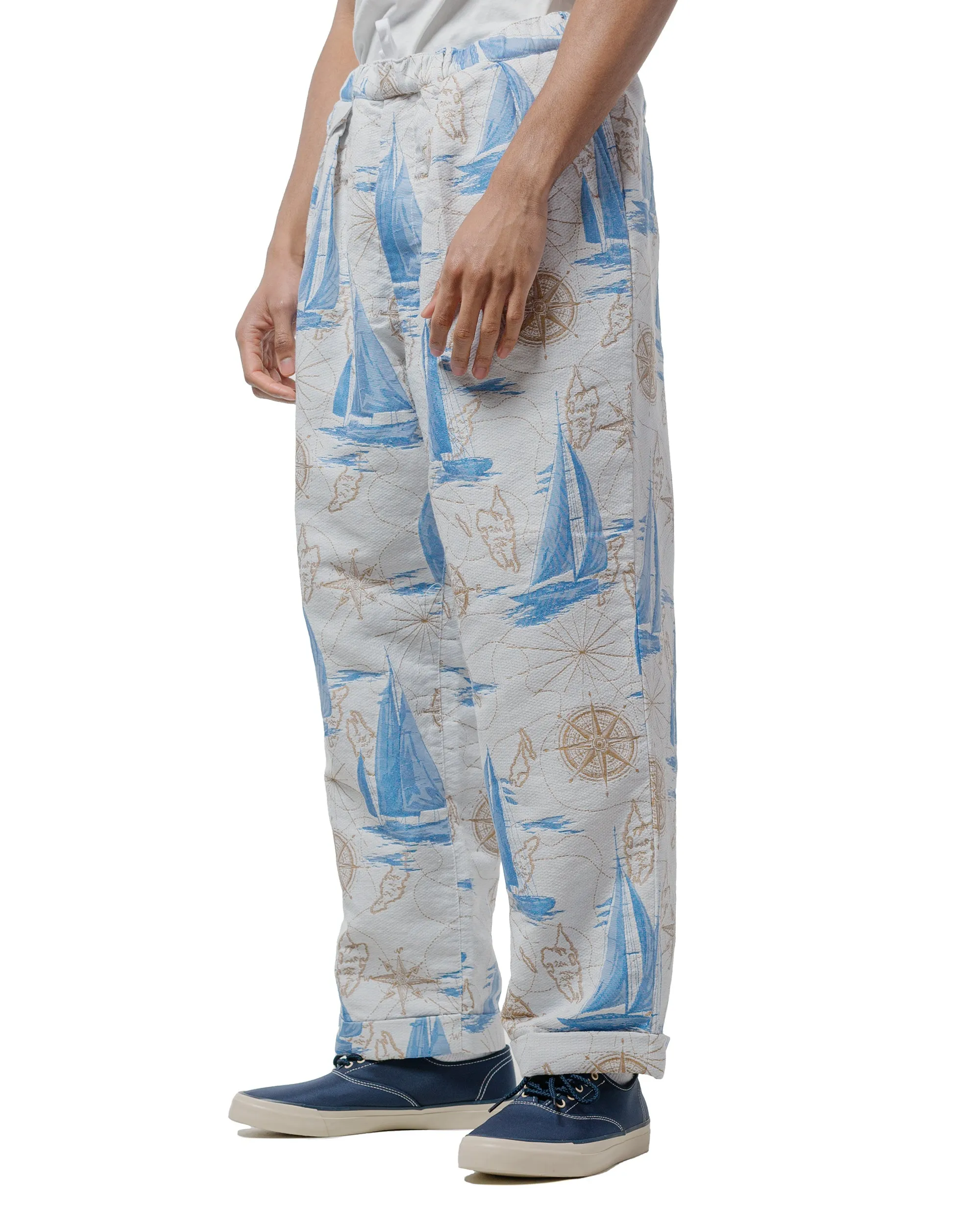 Beams Plus Sperry Top-Sider 2Pleats Relax Trousers Yacht Jacquard Yacht sold by Lost & Found product image thumbnail 2