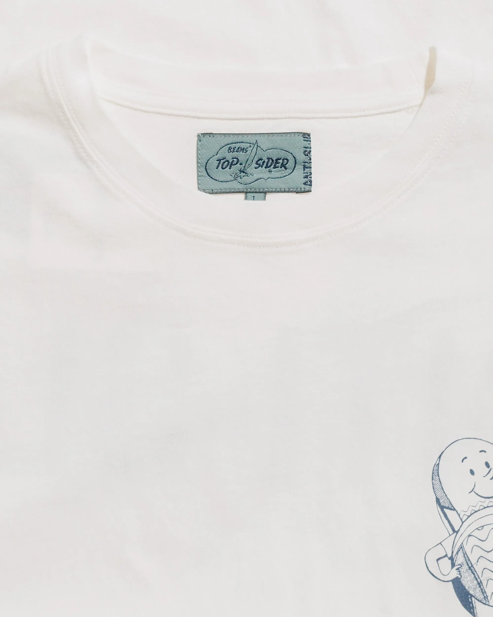 Beams Plus Sperry Top-Sider Print Tee (ANTI-SLIP) White sold by Lost & Found product image thumbnail 5