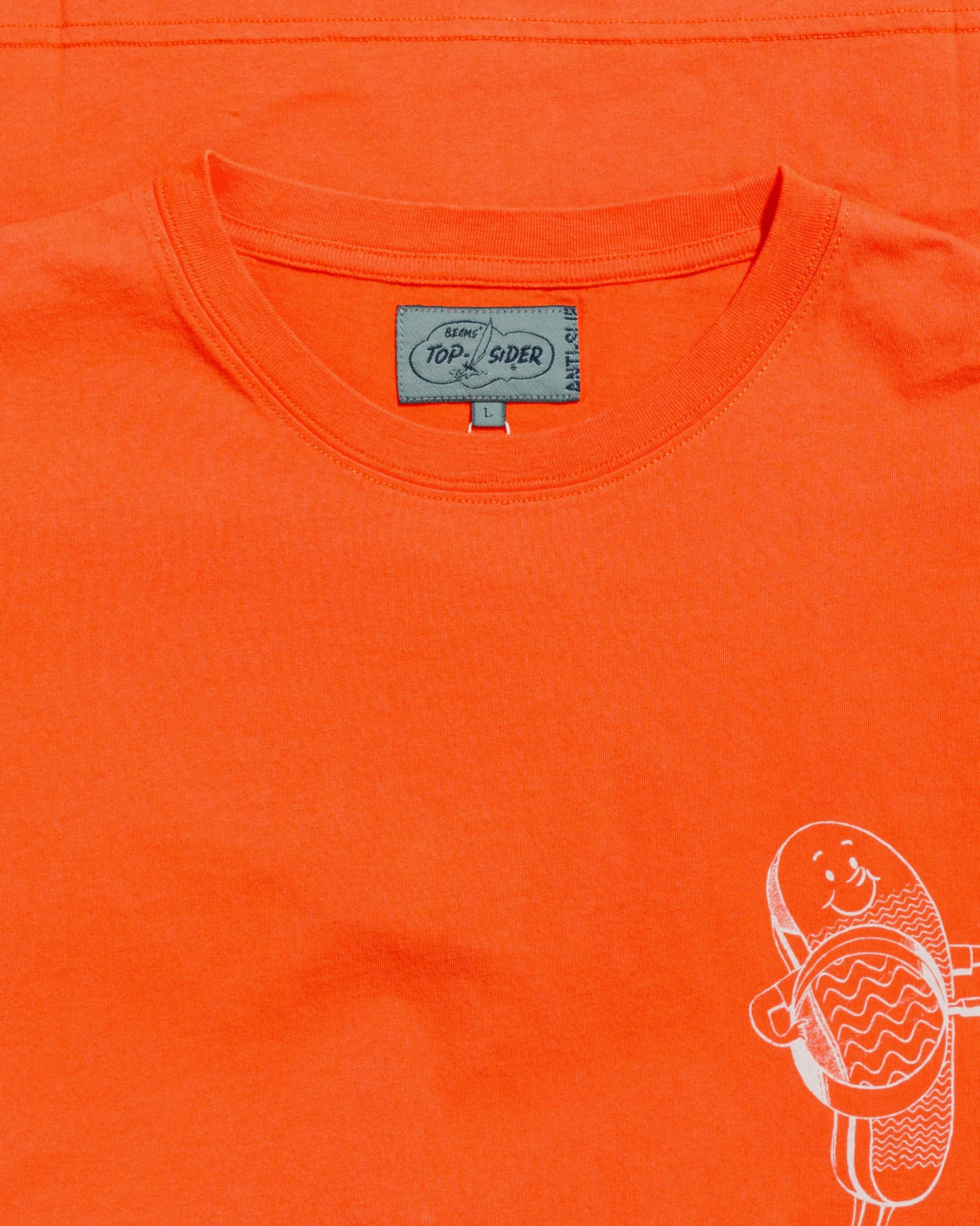 Beams Plus Sperry Top-Sider Print Tee (ANTI-SLIP) BP Orange sold by Lost & Found product image thumbnail 5