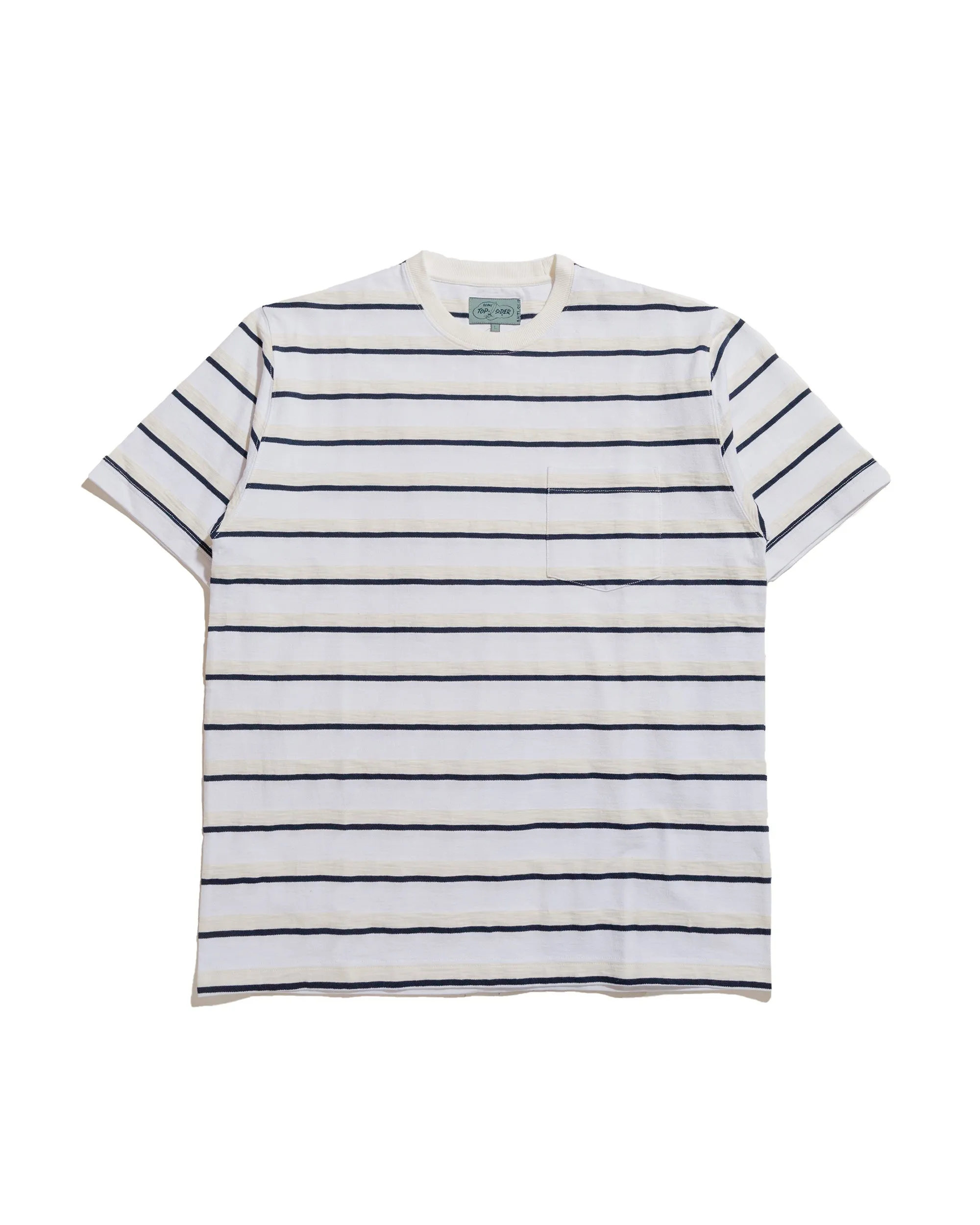 Beams Plus Sperry Top-Sider Pocket Tee Stripe White sold by Lost & Found