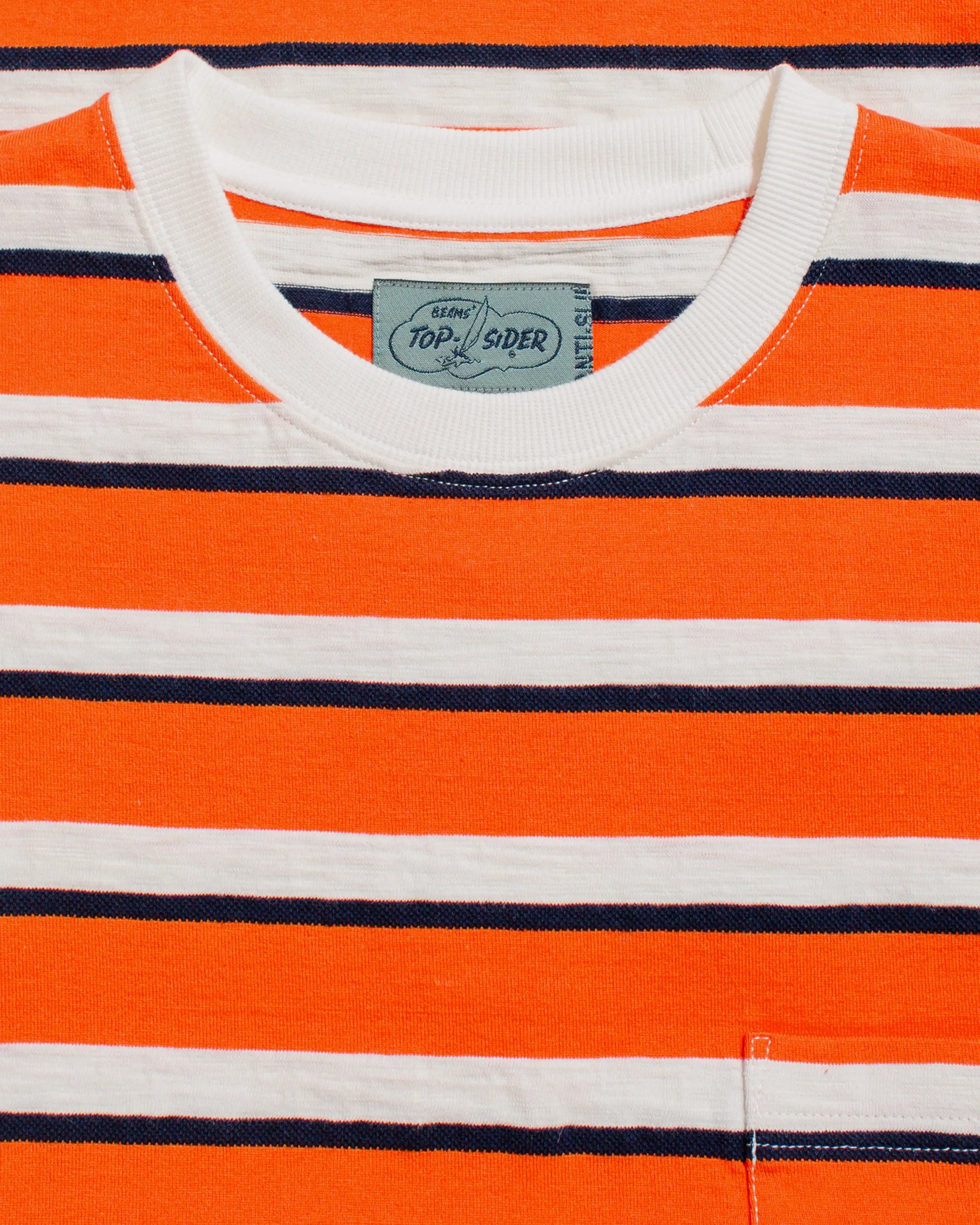Beams Plus Sperry Top-Sider Pocket Tee Stripe BP Orange sold by Lost & Found product image thumbnail 5