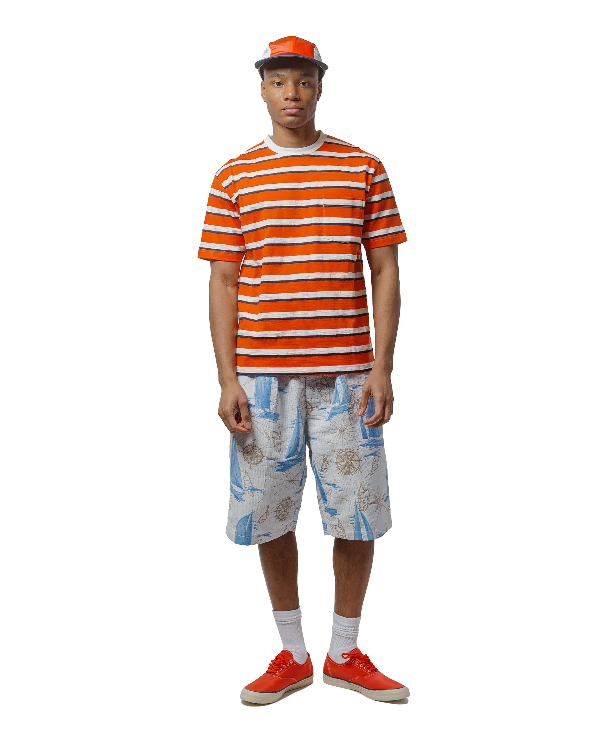 Beams Plus Sperry Top-Sider Pocket Tee Stripe BP Orange sold by Lost & Found product image thumbnail 4