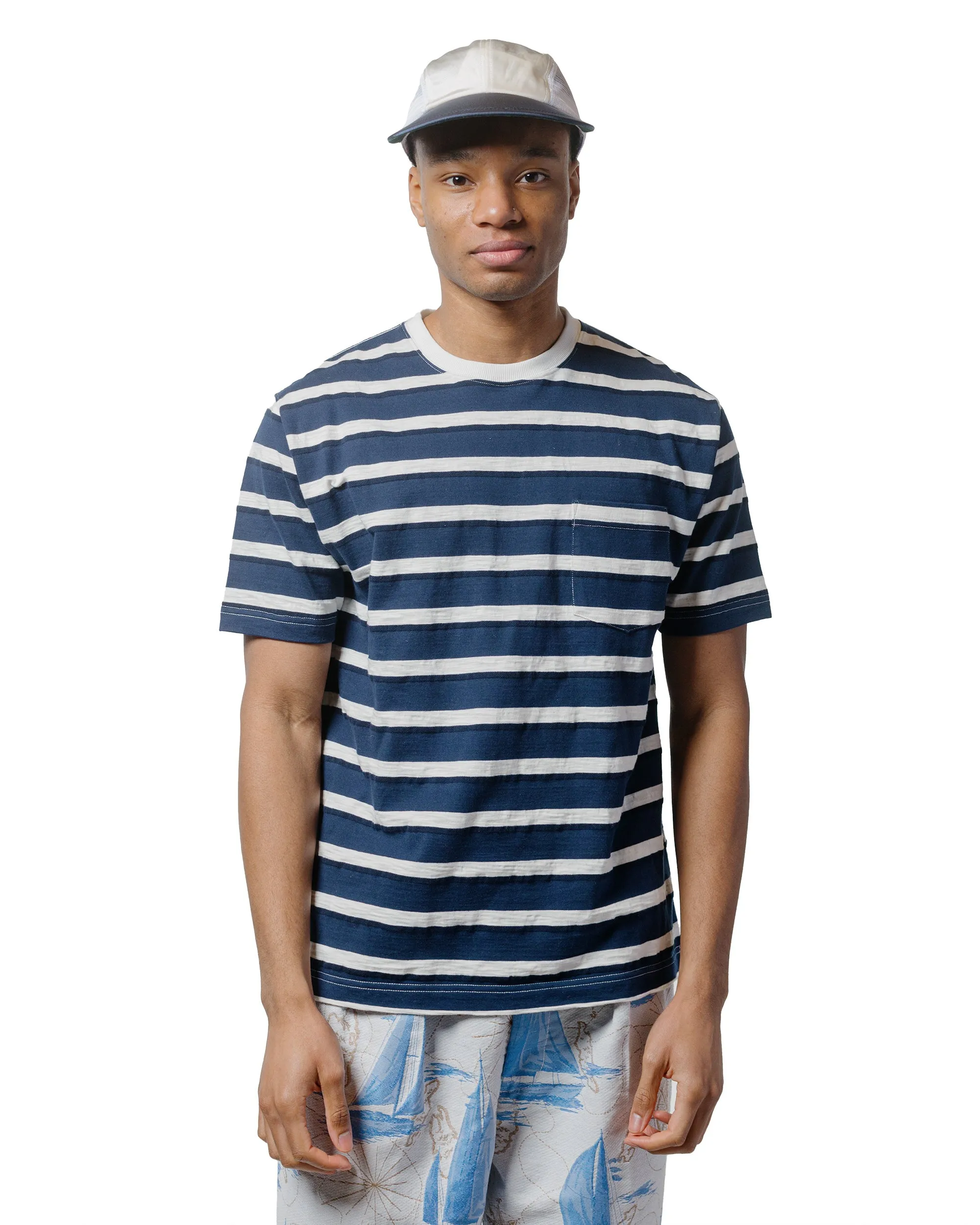 Beams Plus Sperry Top-Sider Pocket Tee Stripe Navy sold by Lost & Found product image thumbnail 2