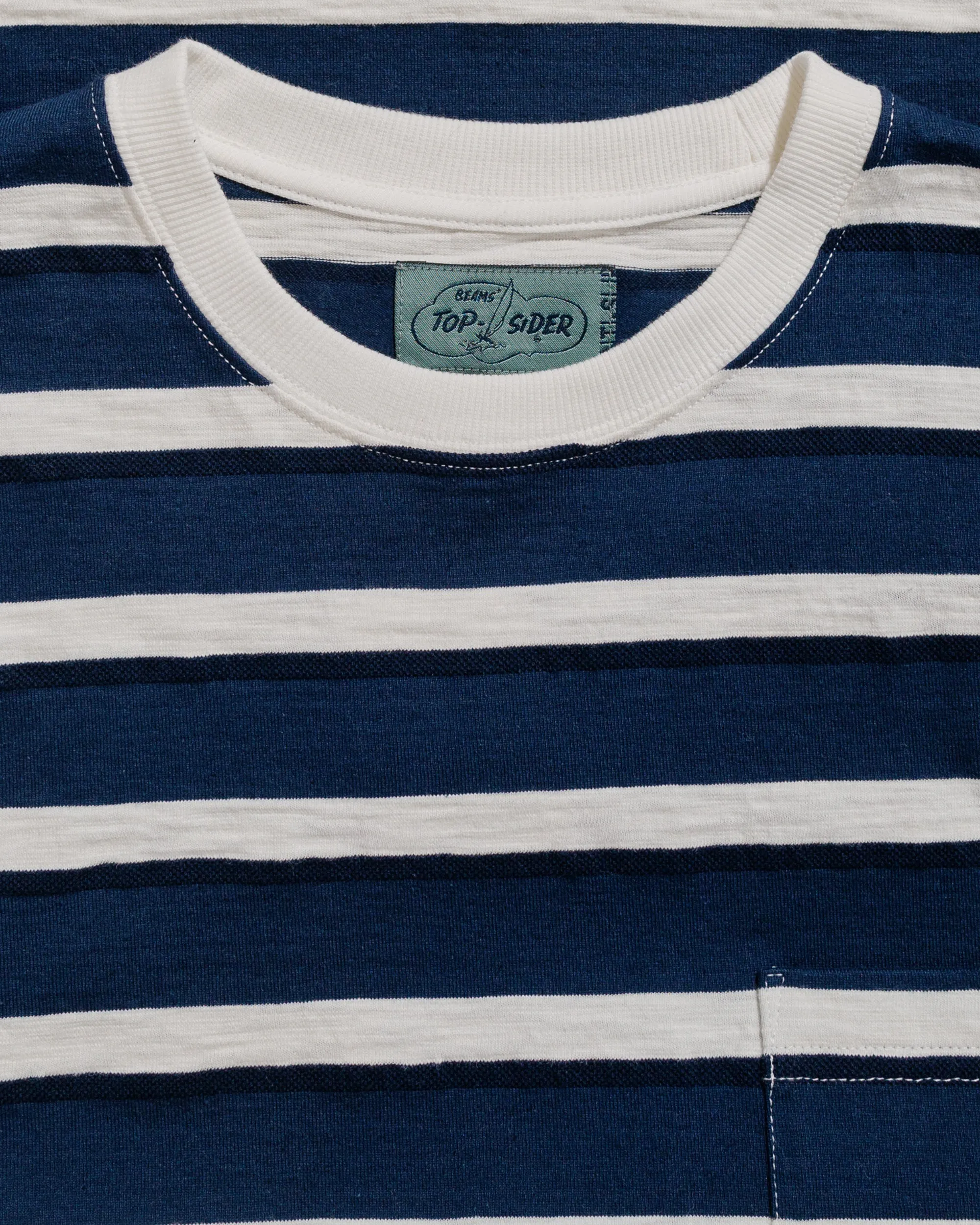 Beams Plus Sperry Top-Sider Pocket Tee Stripe Navy sold by Lost & Found product image thumbnail 5