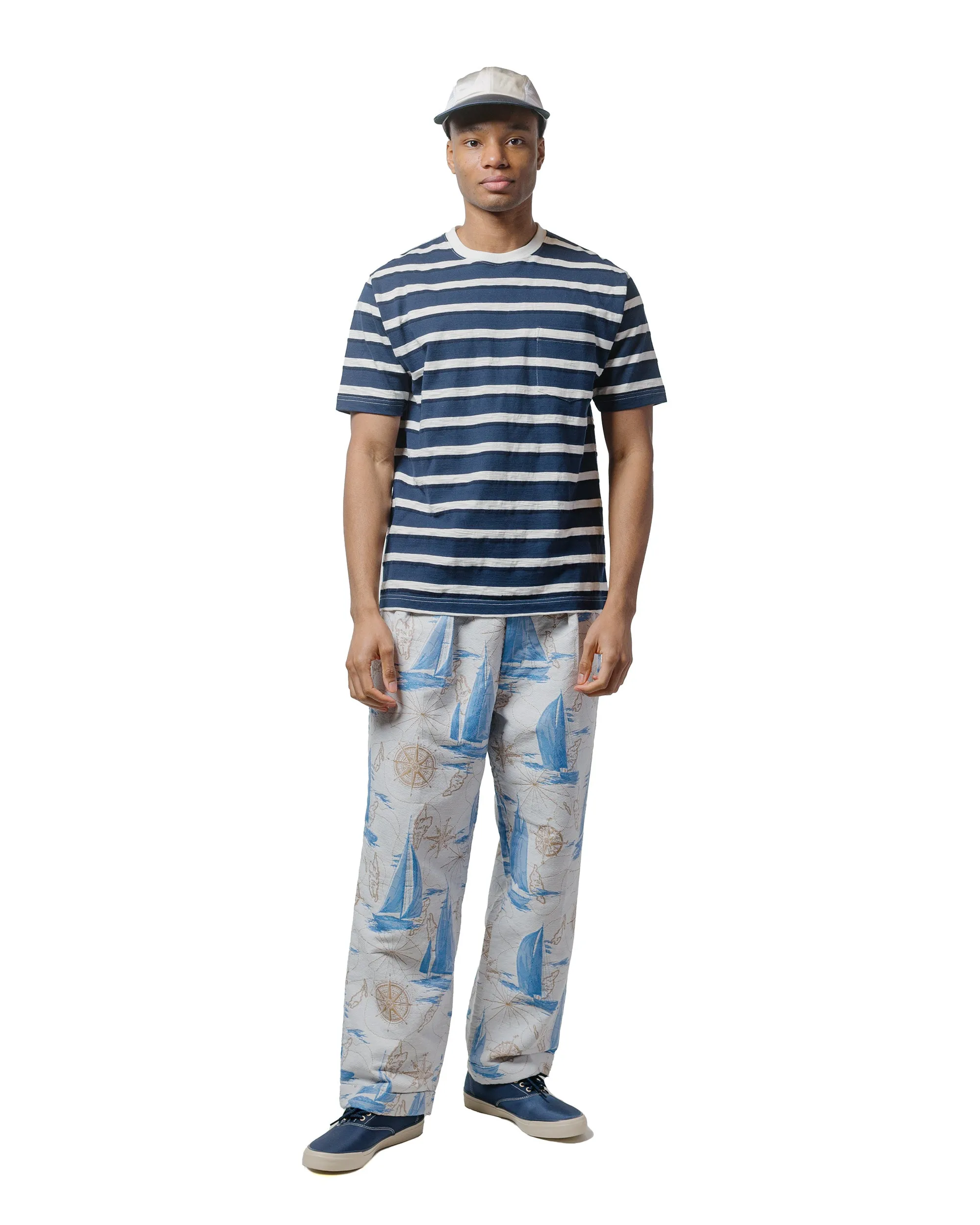 Beams Plus Sperry Top-Sider Pocket Tee Stripe Navy sold by Lost & Found product image thumbnail 4