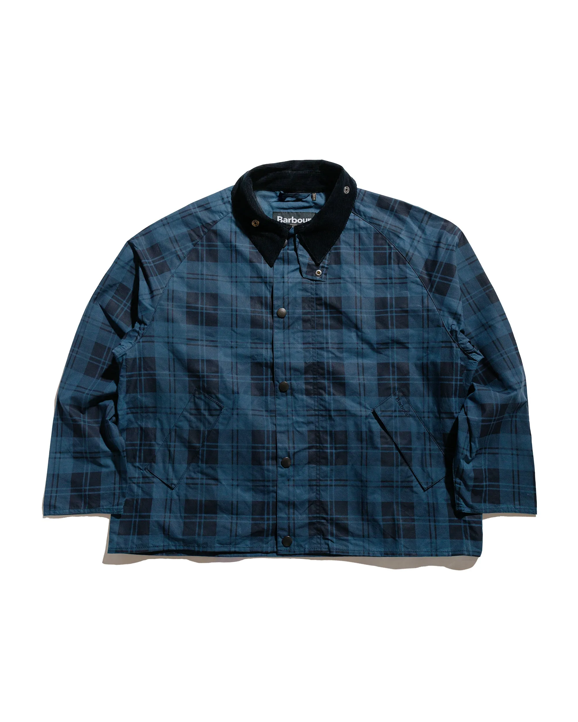 Barbour Transport Check Casual Jacket Navy Check sold by Lost & Found
