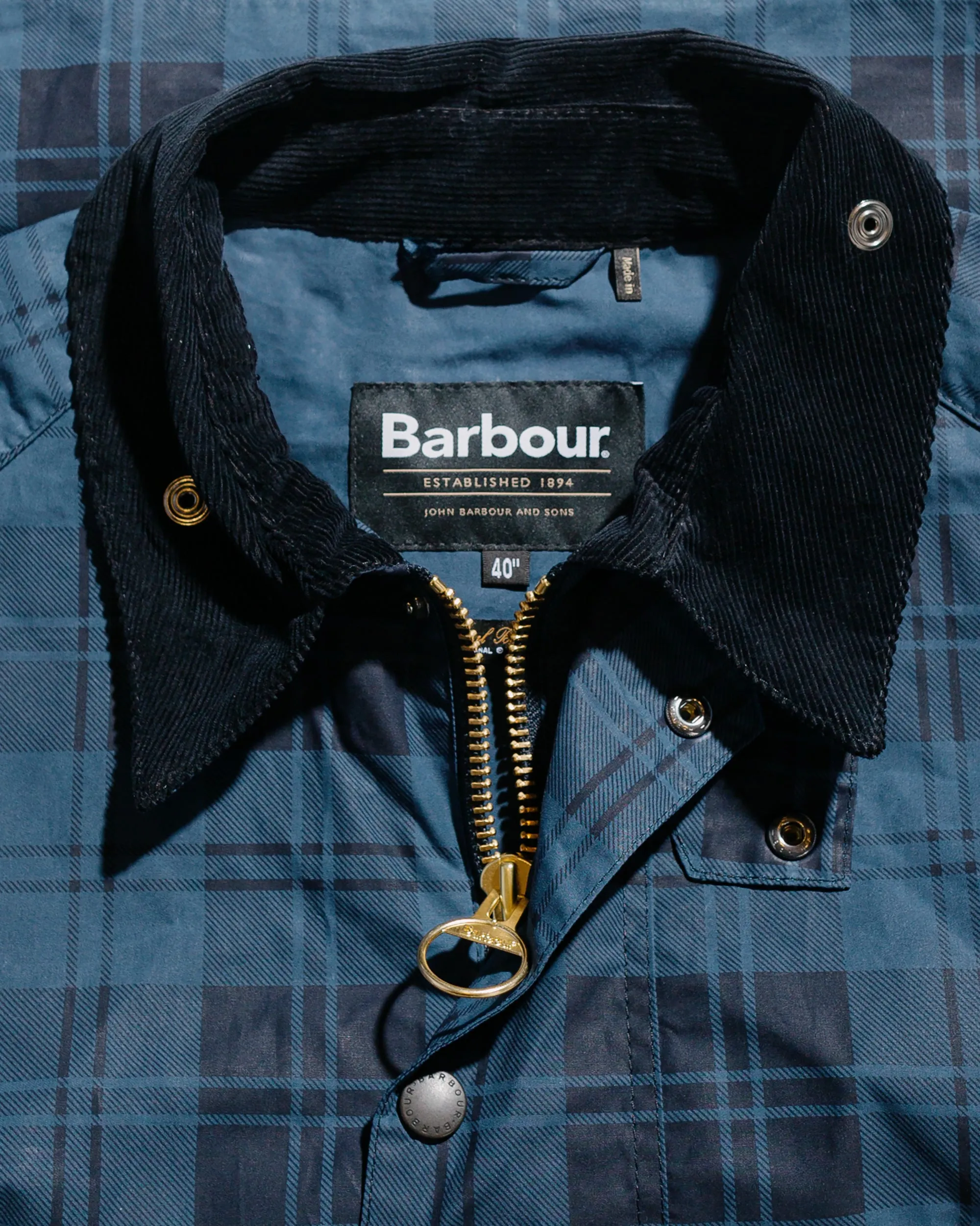Barbour Transport Check Casual Jacket Navy Check sold by Lost & Found product image thumbnail 2