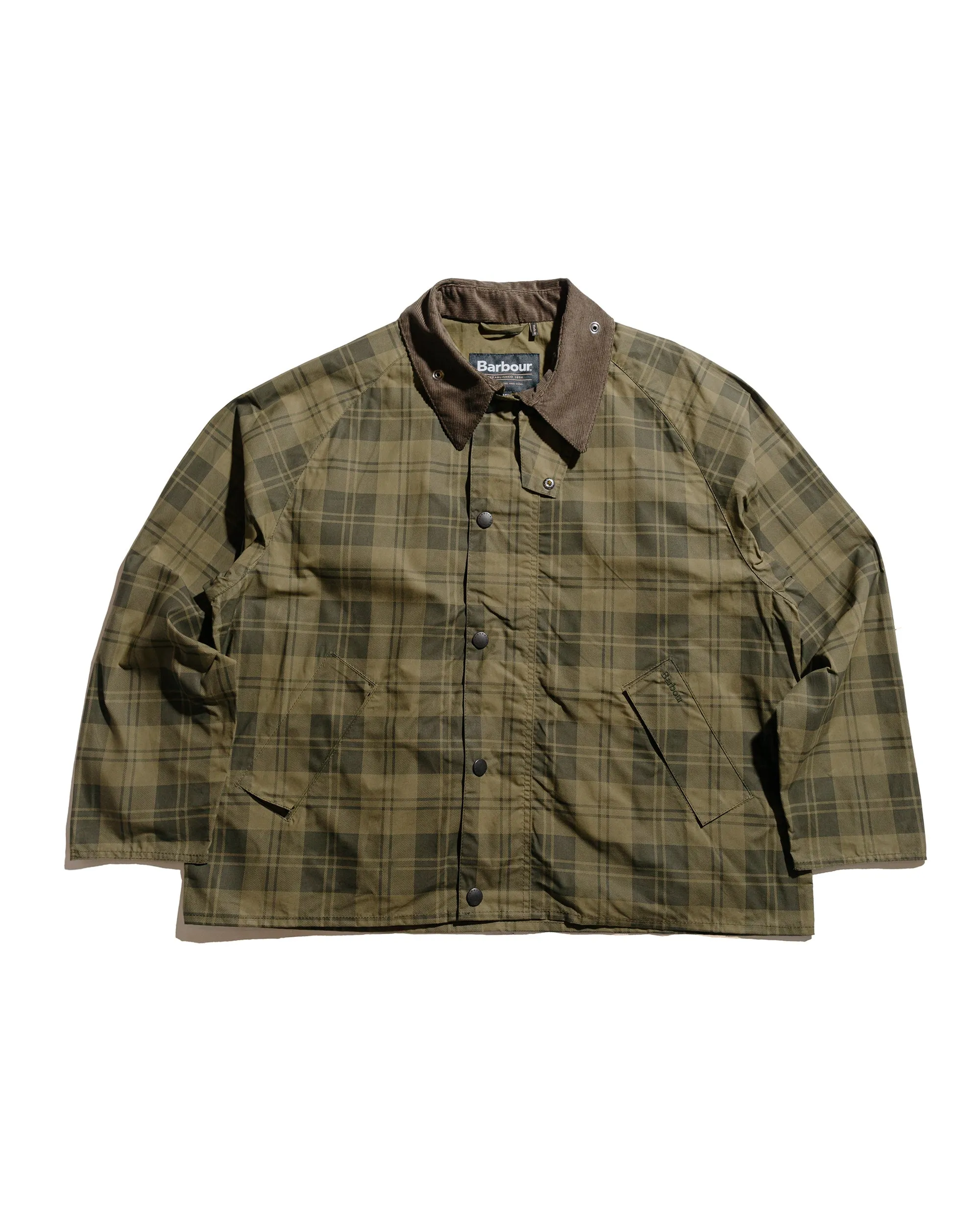 Barbour Transport Check Casual Jacket Olive Check sold by Lost & Found