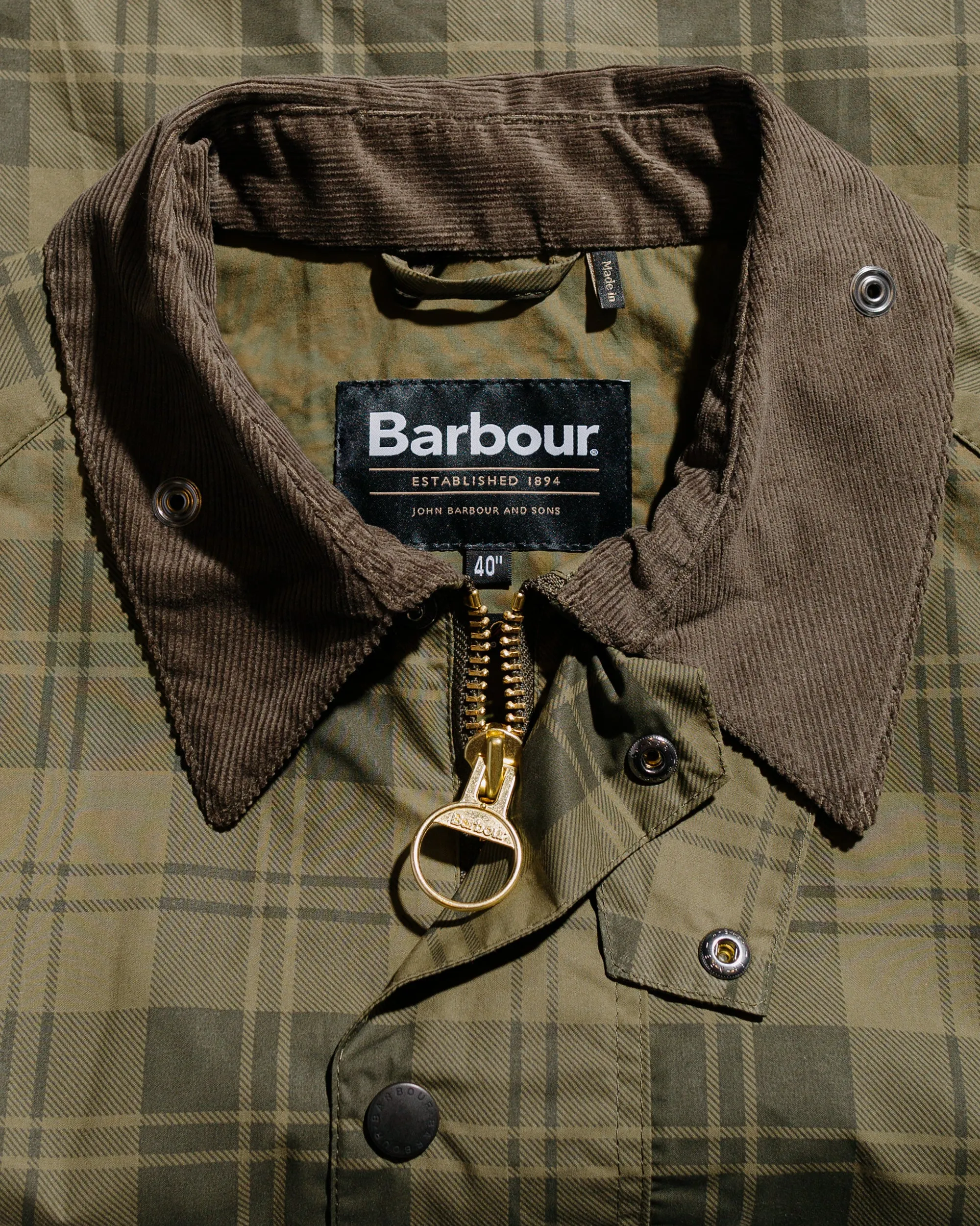 Barbour Transport Check Casual Jacket Olive Check sold by Lost & Found product image thumbnail 2
