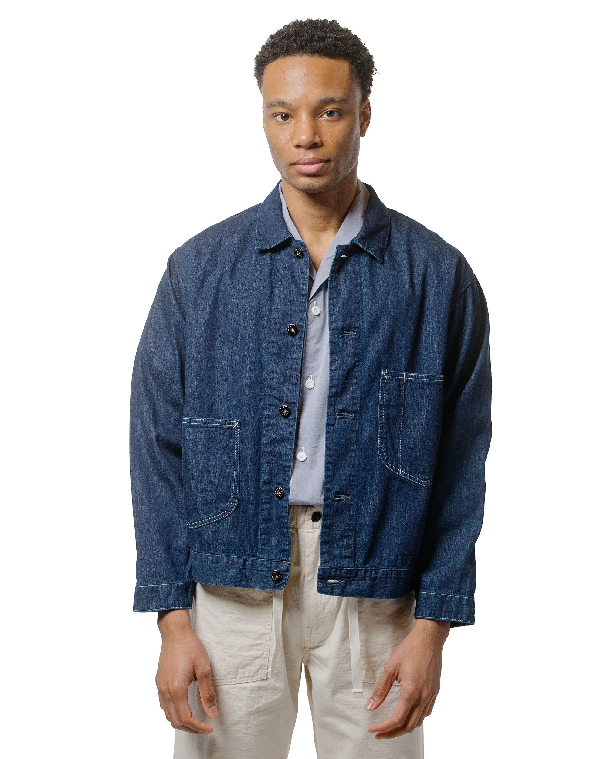 Post O'Alls Mechanic Blouse 8oz. Indigo Denim Deep Wash sold by Lost & Found product image thumbnail 2