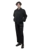Auralee Light Wool Max Gabardine Two-Tuck Slacks Top Black sold by Lost & Found