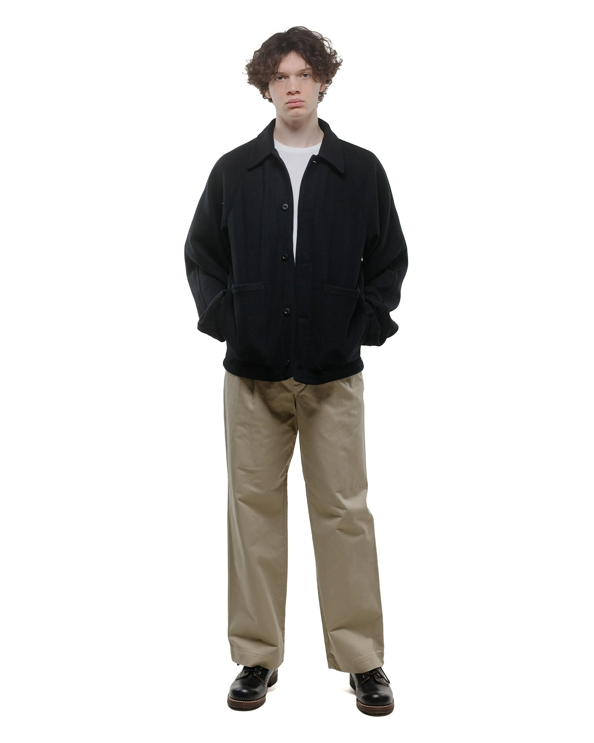 Auralee Washed Finx Chino One-Tuck Pants Light Khaki sold by Lost & Found product image thumbnail 4