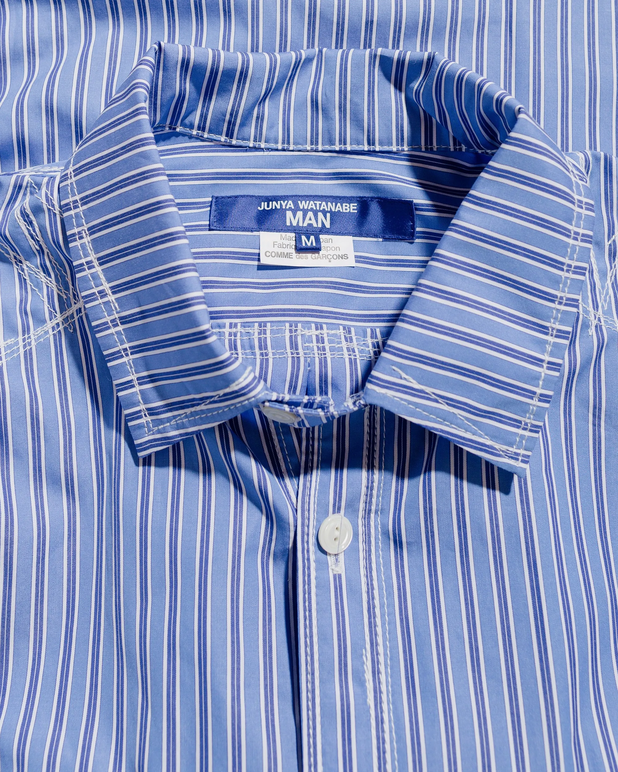 Junya Watanabe MAN Stitch Stripe Shirt Blue sold by Lost & Found product image thumbnail 5