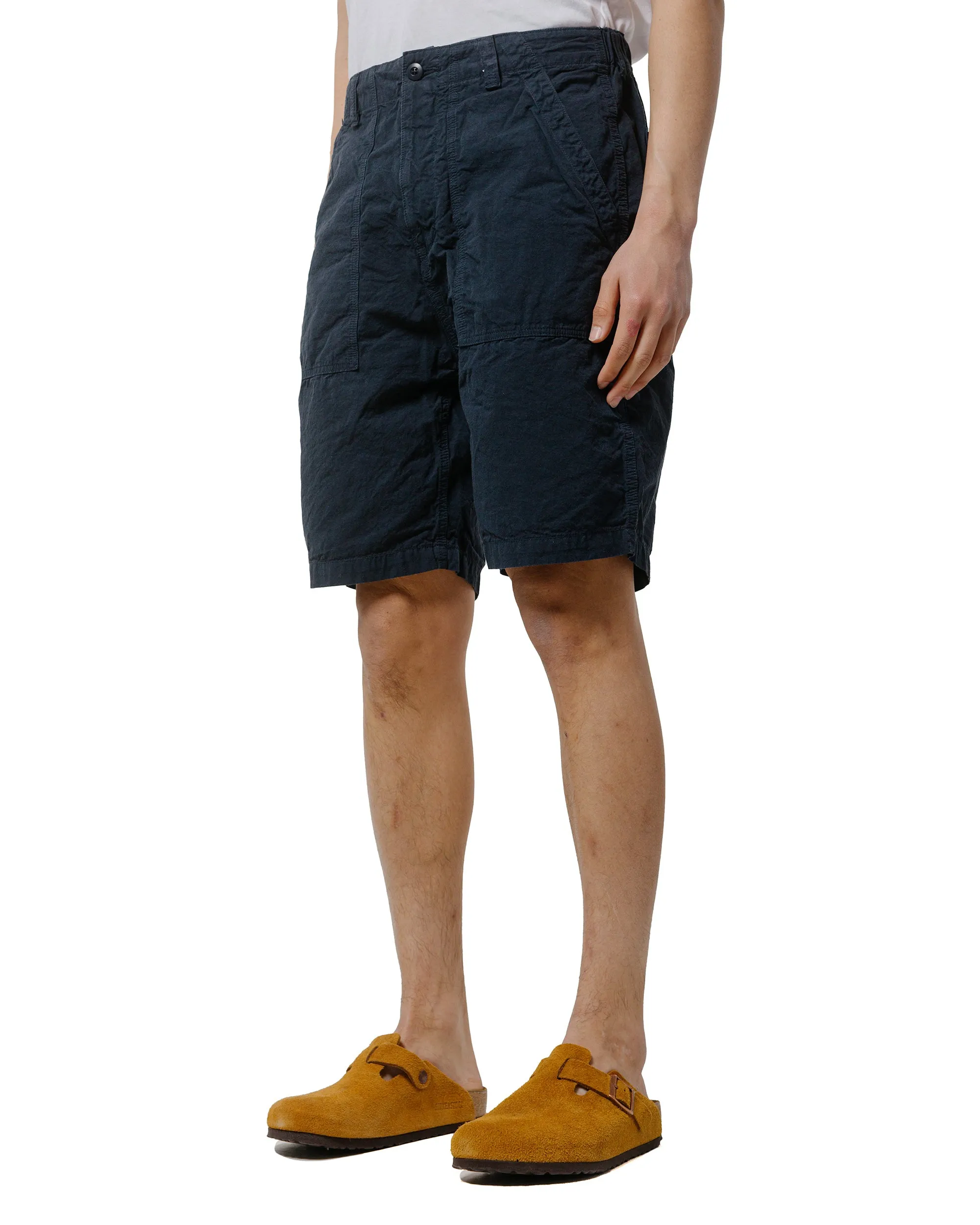 Sage de Cret High Density Cotton/Hemp Peg Top Baker Shorts Navy sold by Lost & Found product image thumbnail 2