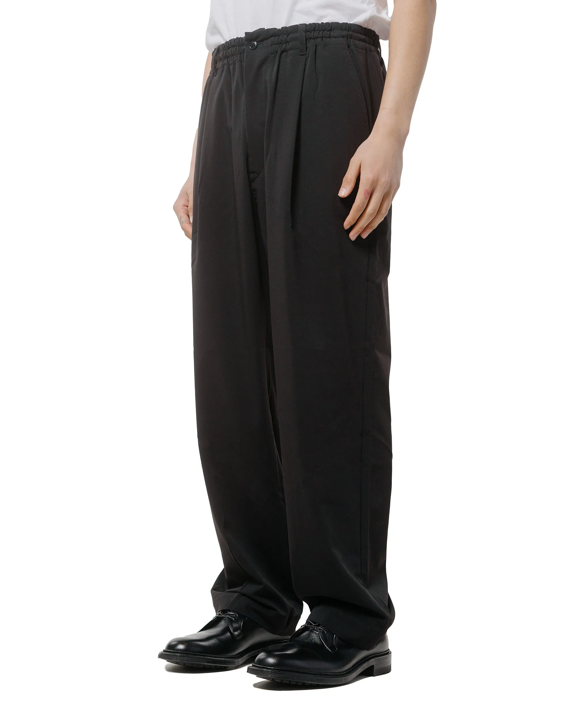 Sage de Cret Polyester/Rayon Twill Single Pleated Wide Pants Black sold by Lost & Found product image thumbnail 2