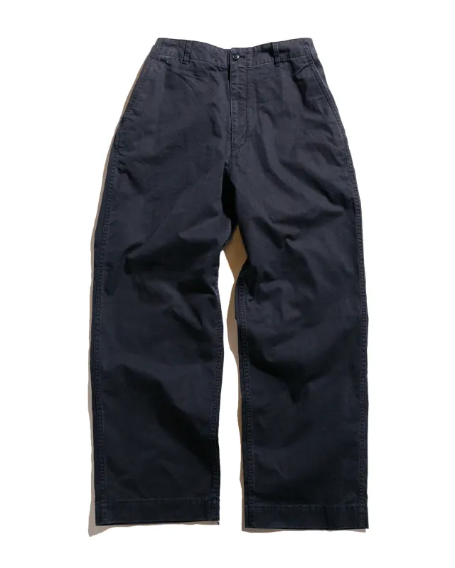 Sage de Cret Cotton Chino Cloth Baggy Pants Navy sold by Lost & Found