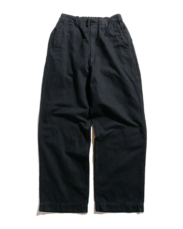 Sage de Cret Cotton/Linen Denim Baggy Pants Black sold by Lost & Found