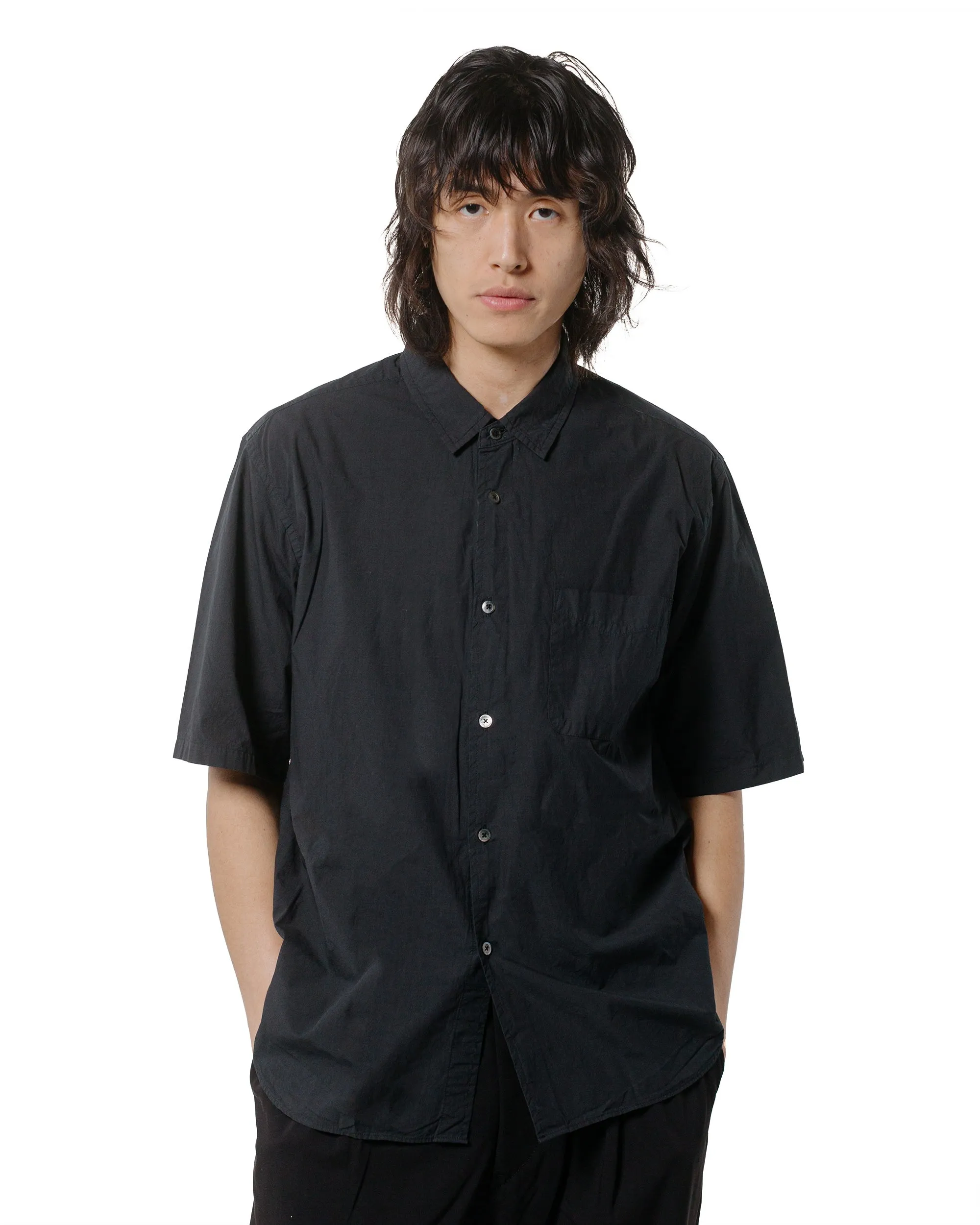 Sage de Cret Organic Cotton Broadcloth Short Sleeve Regular Collar Shirt Black sold by Lost & Found product image thumbnail 2