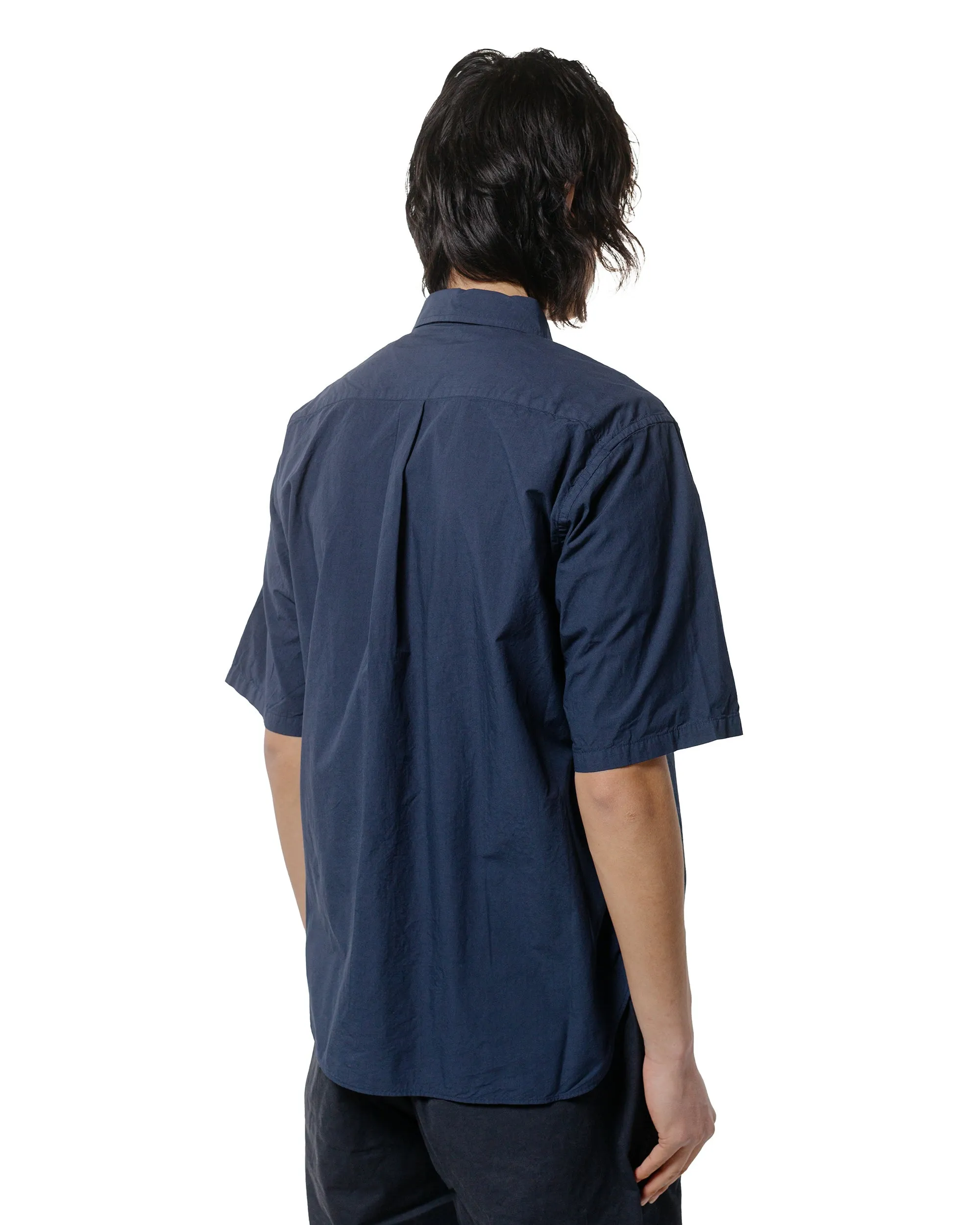 Sage de Cret Organic Cotton Broadcloth Short Sleeve Regular Collar Shirt Navy sold by Lost & Found product image thumbnail 3