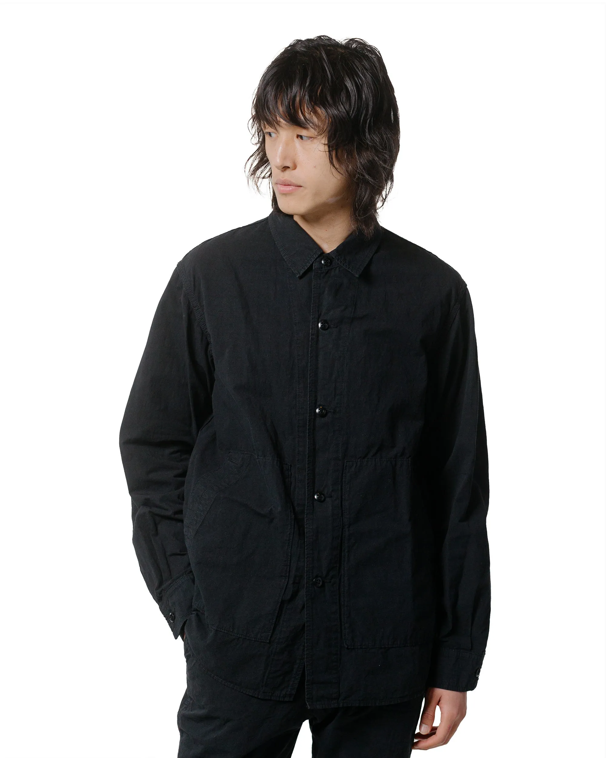Sage de Cret High Density Cotton/Hemp Shirt Jacket Black sold by Lost & Found product image thumbnail 2