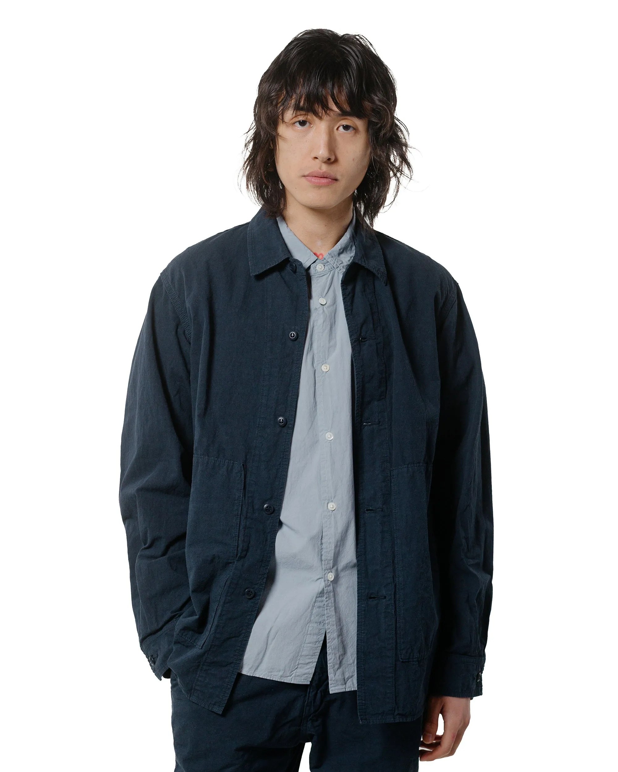 Sage de Cret High Density Cotton/Hemp Shirt Jacket Navy sold by Lost & Found product image thumbnail 2