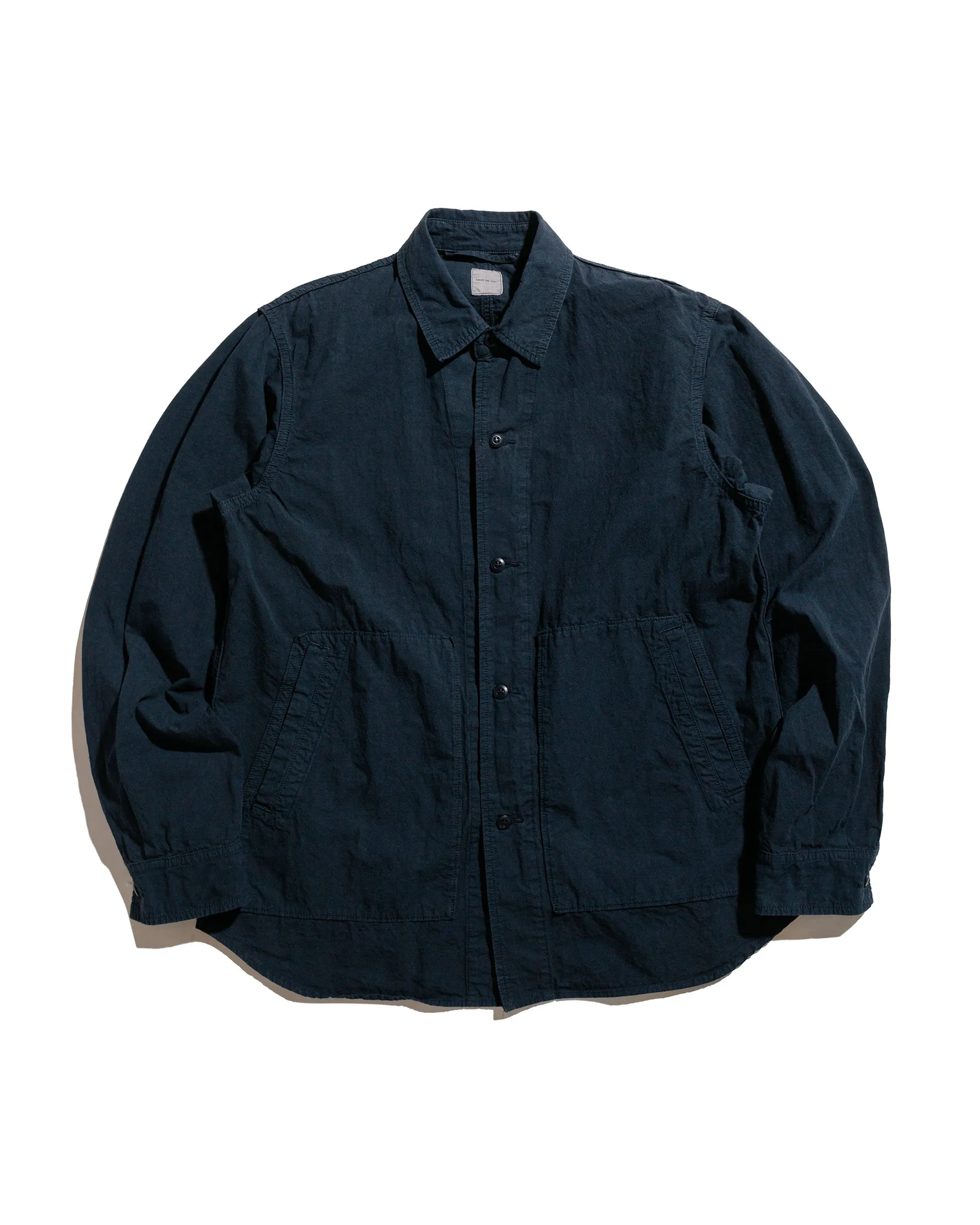 Sage de Cret High Density Cotton/Hemp Shirt Jacket Navy sold by Lost & Found