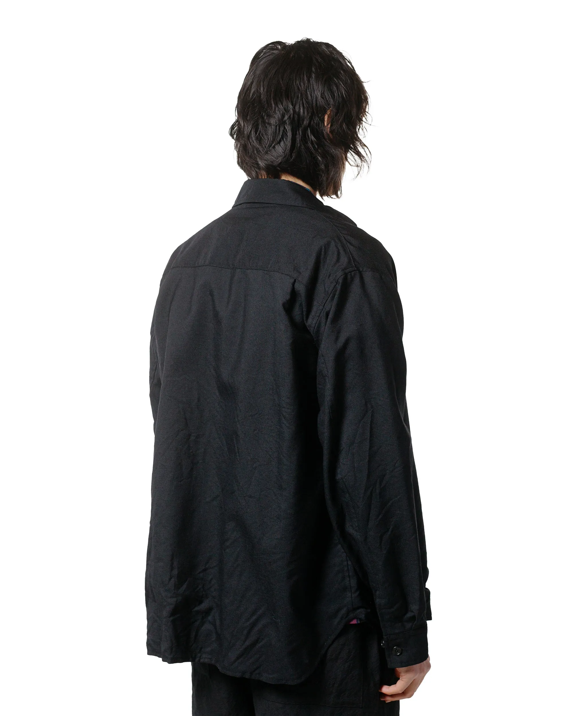 Sage de Cret Wool Hopsack Shirt Jacket Black sold by Lost & Found product image thumbnail 3