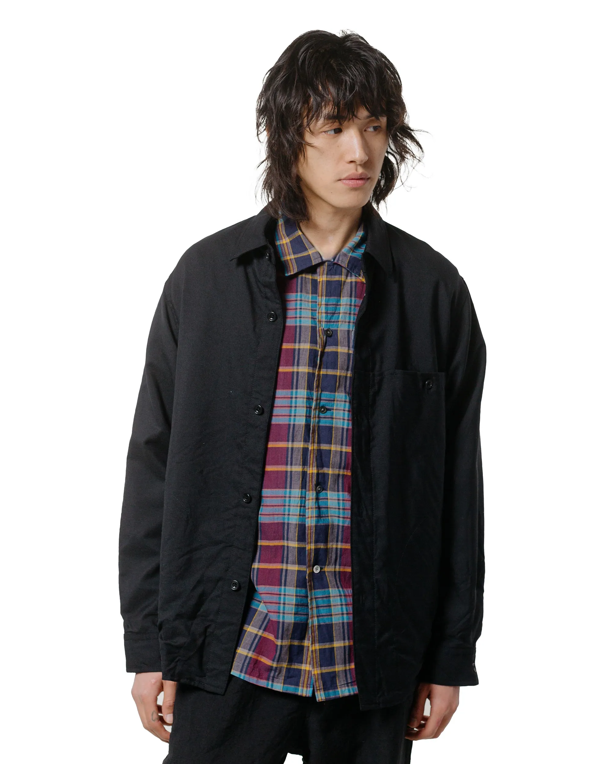Sage de Cret Wool Hopsack Shirt Jacket Black sold by Lost & Found product image thumbnail 2