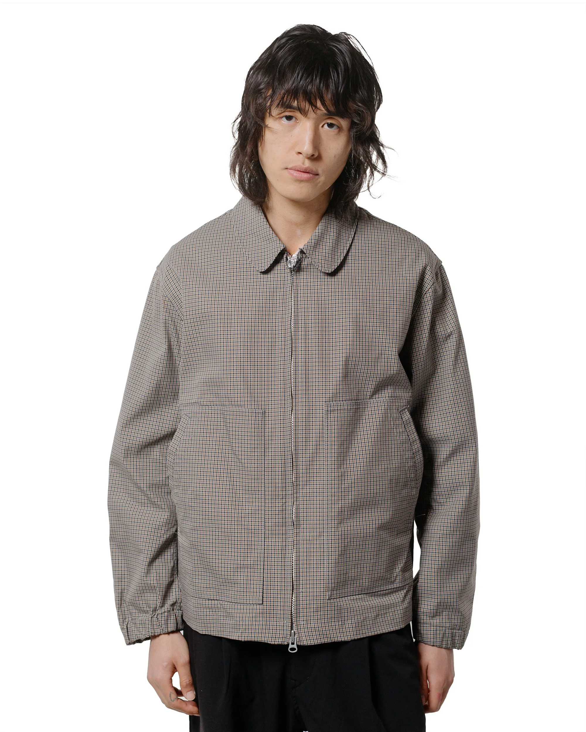 Sage de Cret Nylon/Polyester Checkered Short Jacket Gun Club Check sold by Lost & Found product image thumbnail 2