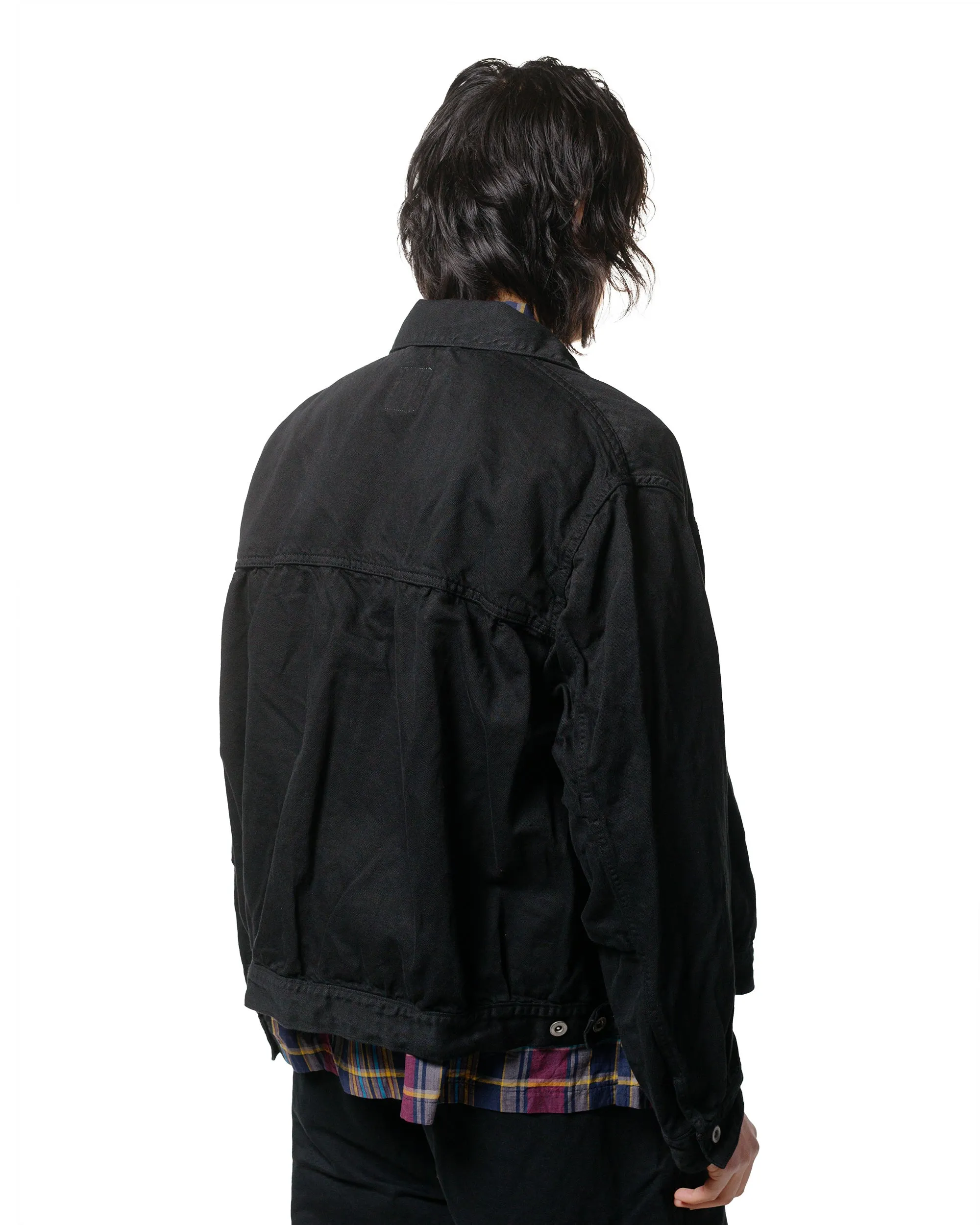 Sage de Cret Cotton/Linen Denim Short Jacket Black sold by Lost & Found product image thumbnail 3