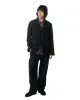 Sage de Cret Wool/Linen Tumbler Three Button Tailored Jacket Black sold by Lost & Found